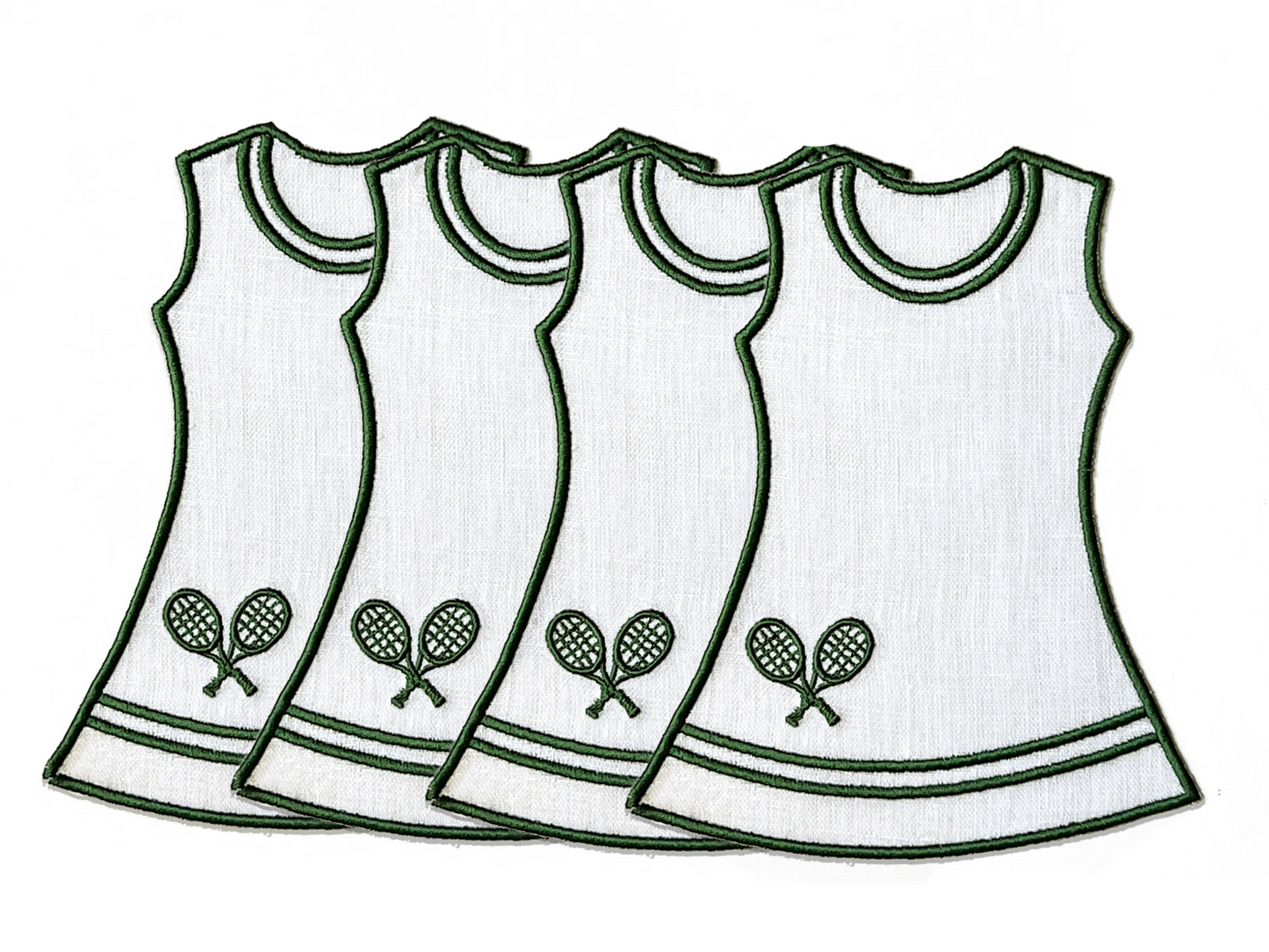 Tennis Dress Cocktail Napkins - Set of 4