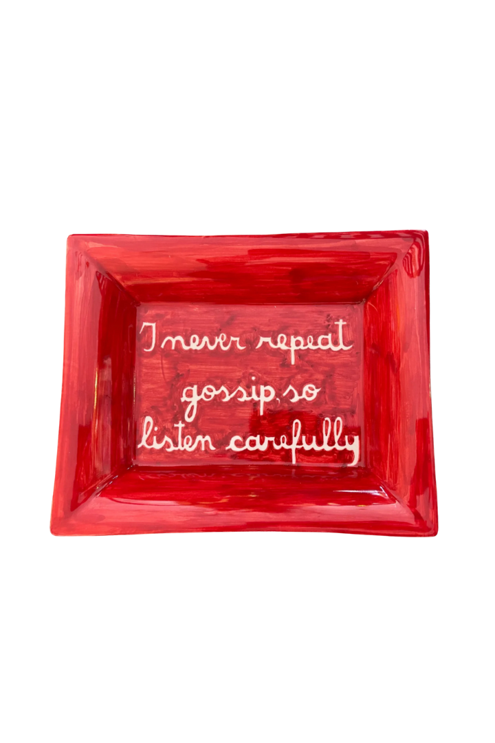 Whimsical Hand-painted Ceramic Ashtray by Sveva Clavarino