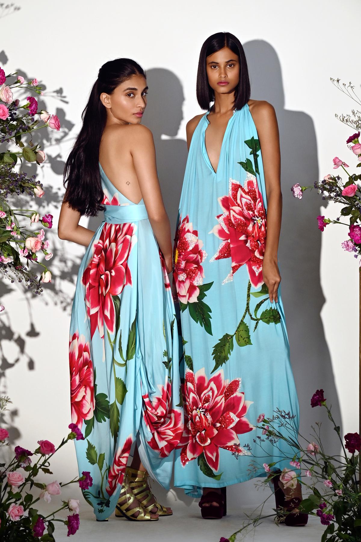 One Shoulder Drape Dress