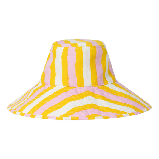 Sunkissed Stripe Bucket Hat: OS