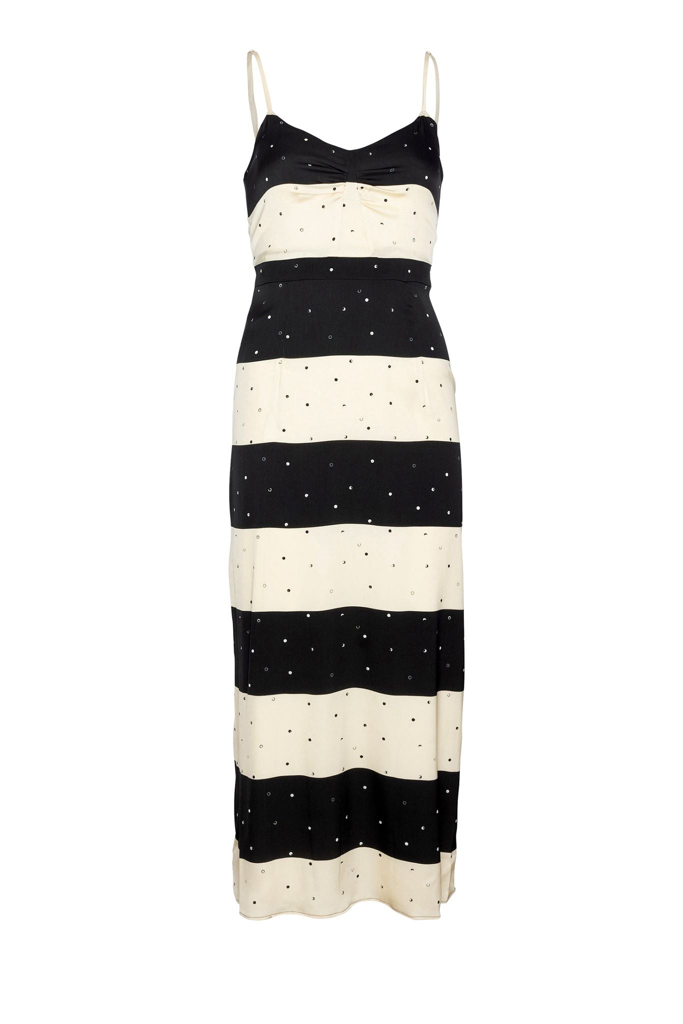Laura Slip Dress Bold Stripe Silk