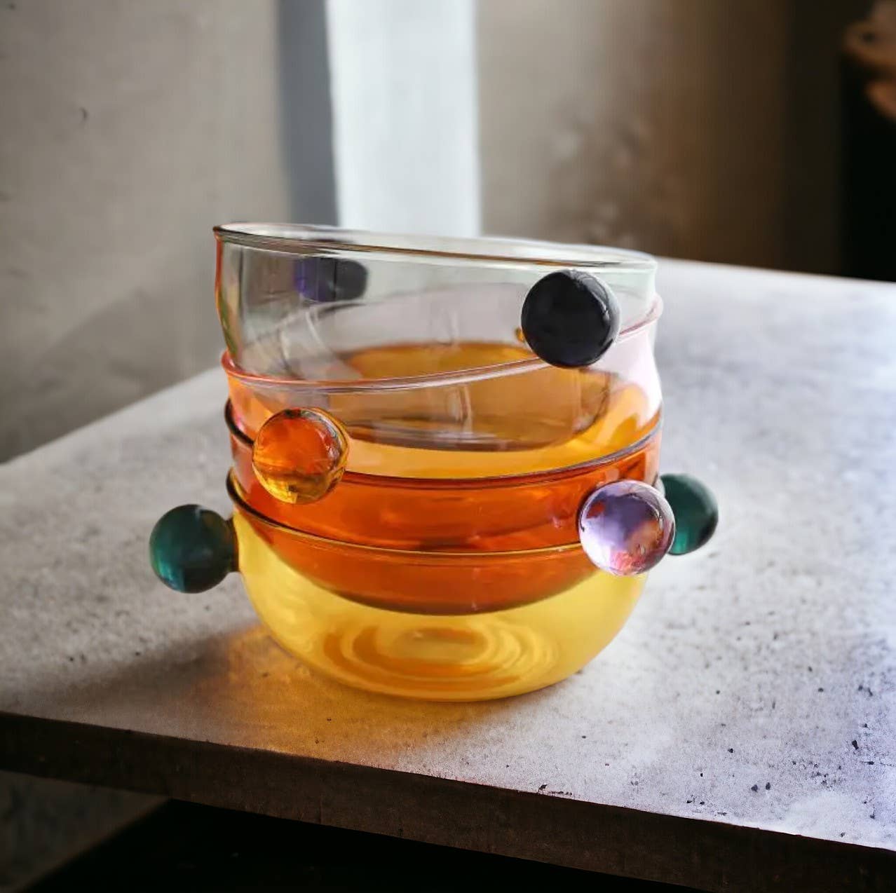 Pink Candy Glass Bowl