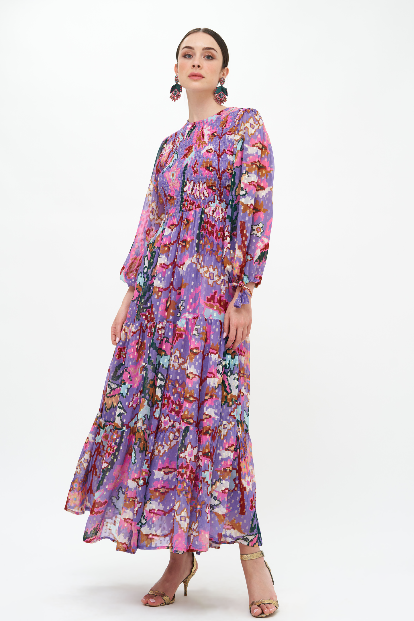Smocked Top Maxi- Bukhara Lavender