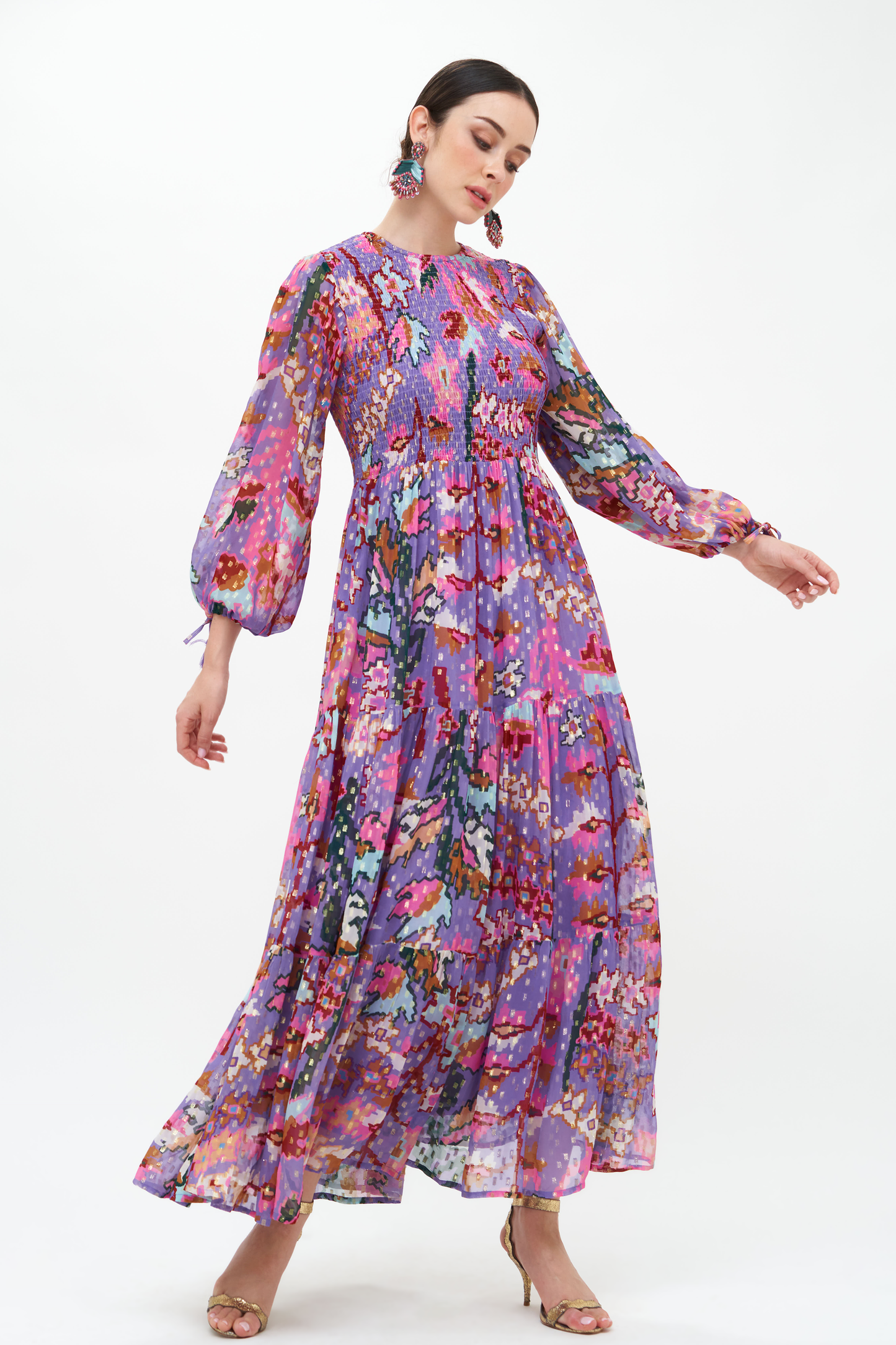Smocked Top Maxi- Bukhara Lavender