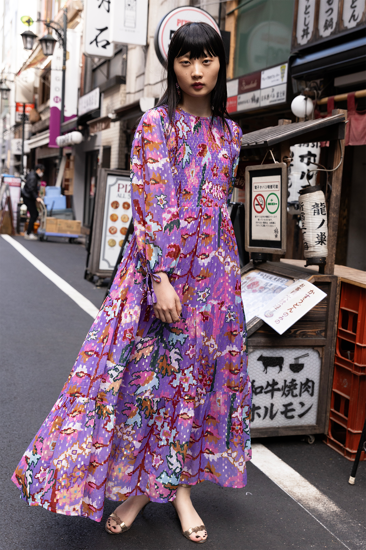 Smocked Top Maxi- Bukhara Lavender