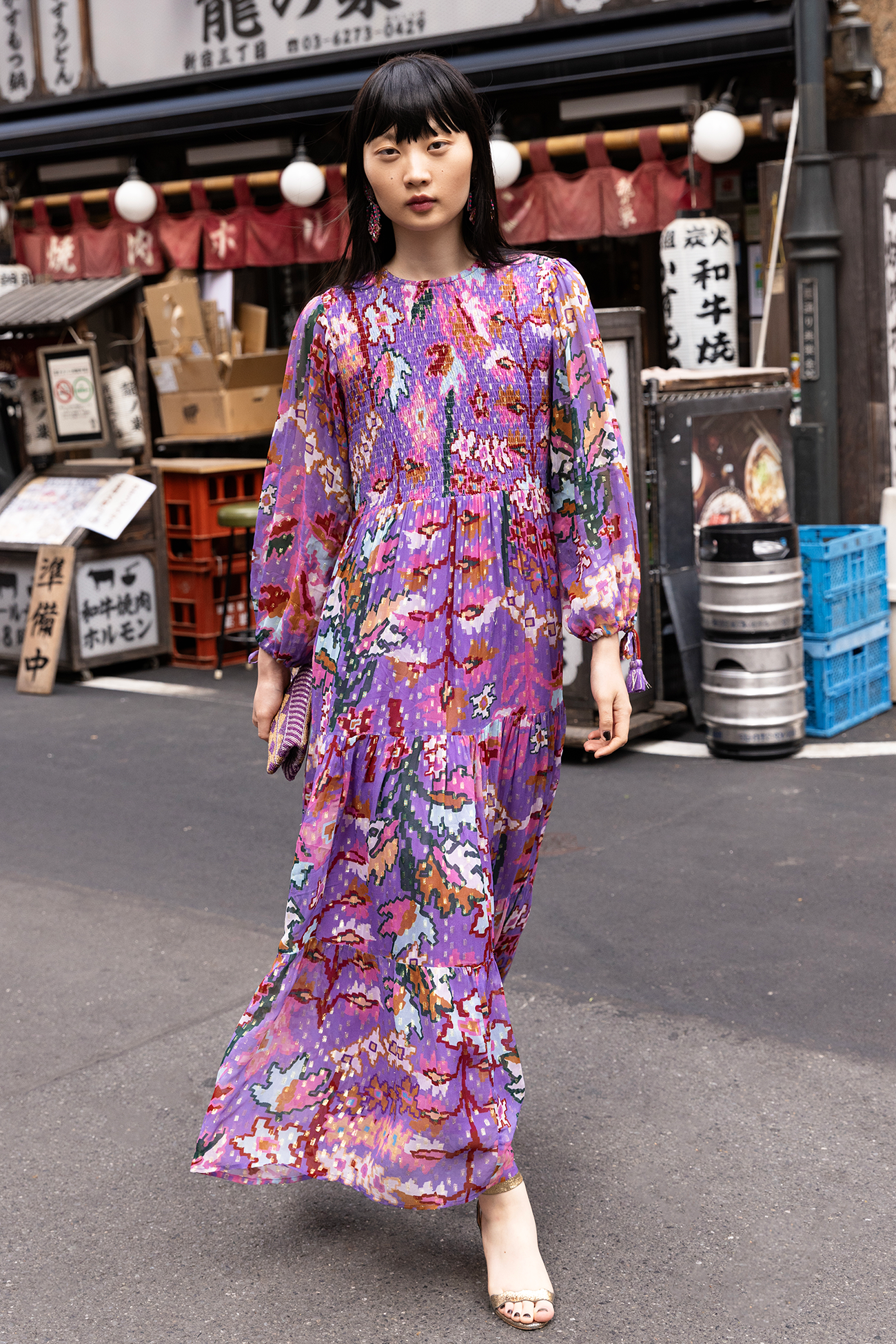 Smocked Top Maxi- Bukhara Lavender