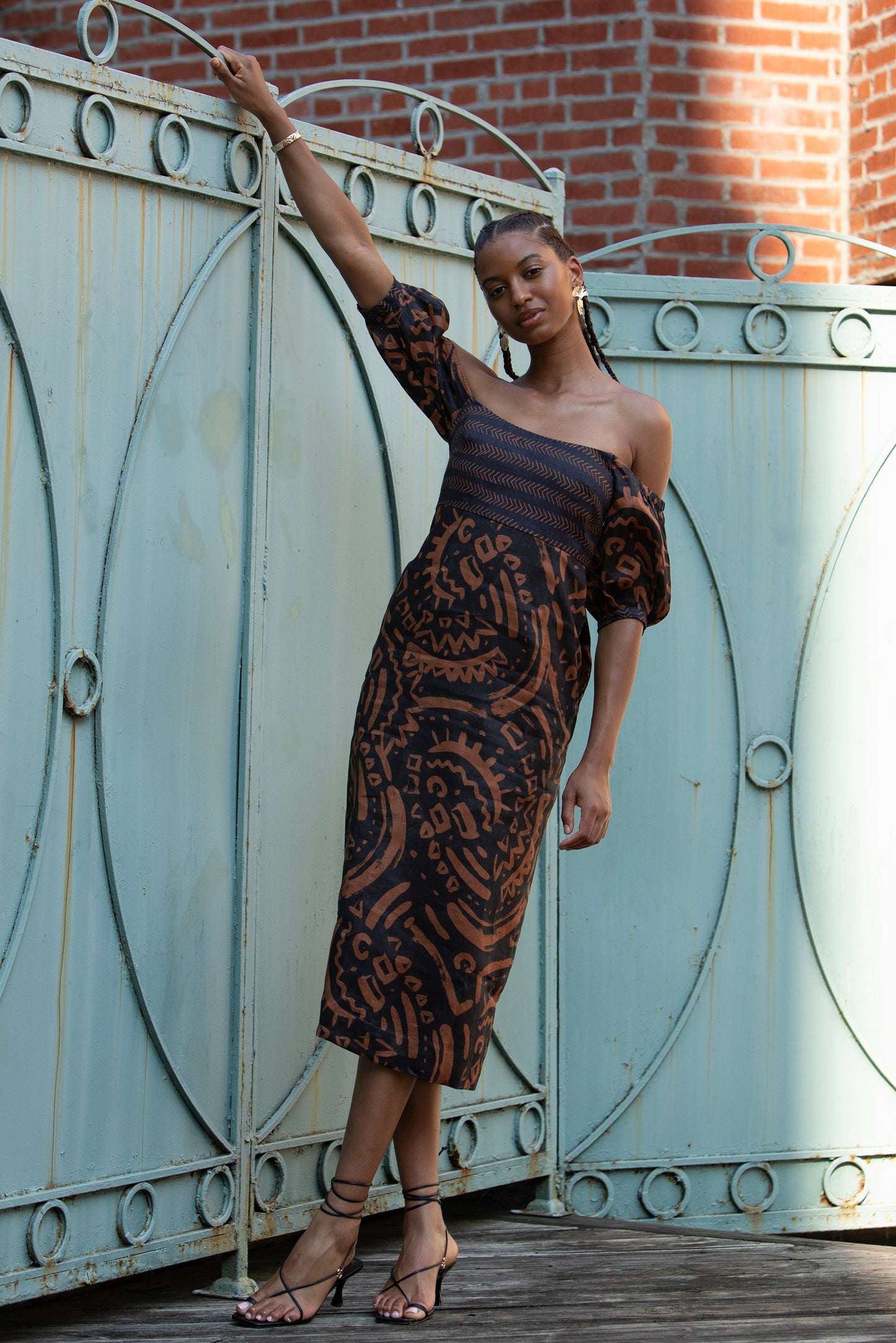 Eliza Dress Tribal Linen