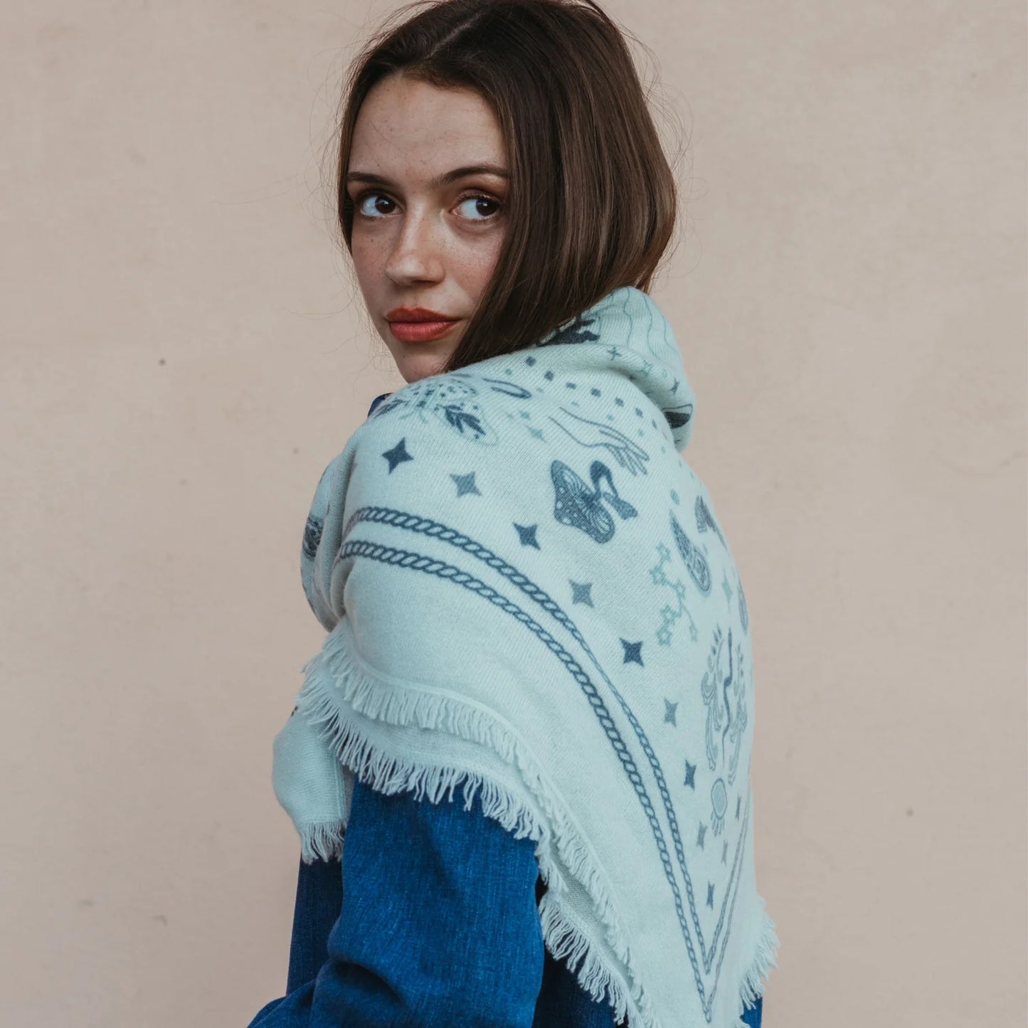 Cosmic Rodeo Cashmere Bandana Sweater Wrap