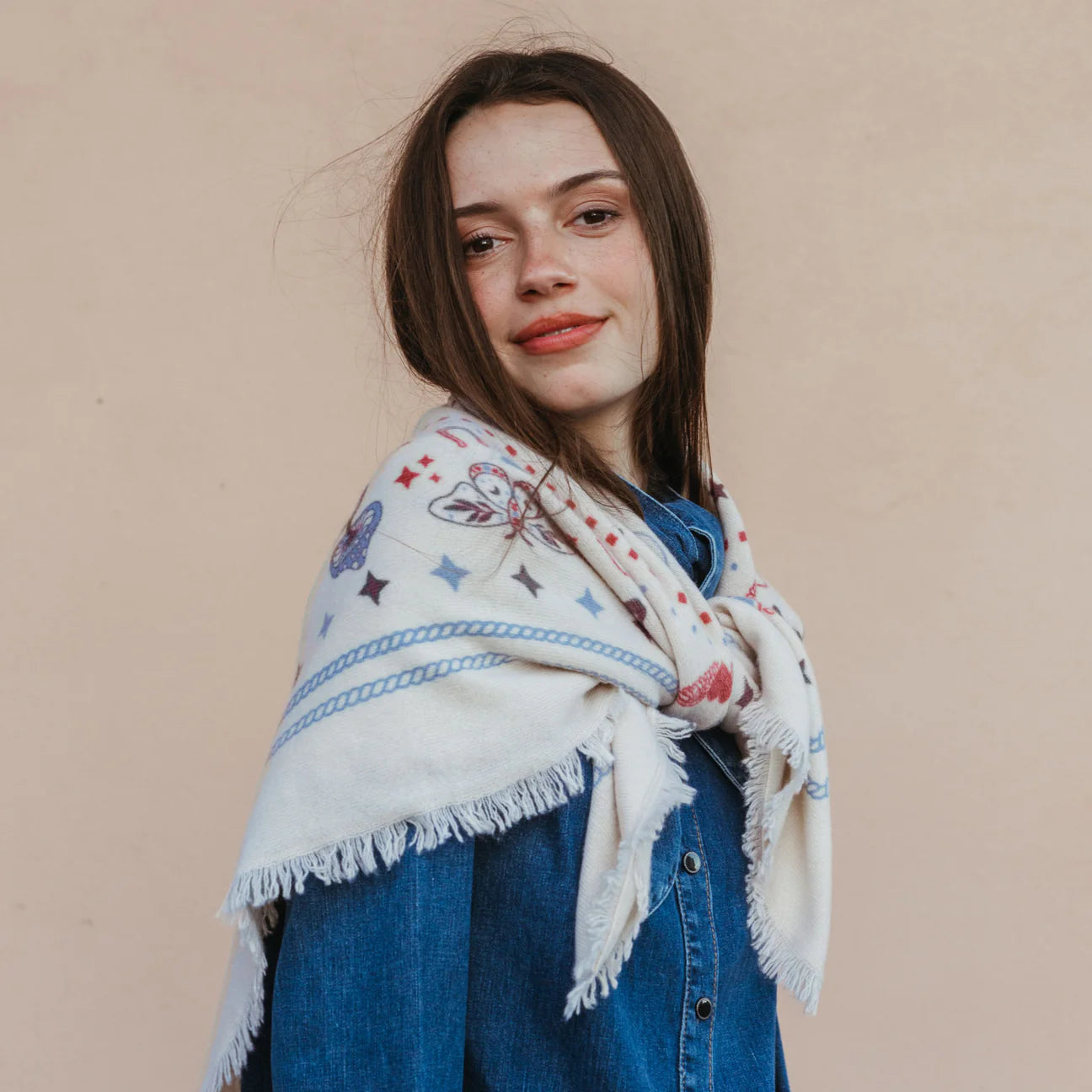 Cosmic Rodeo Cashmere Bandana Sweater Wrap