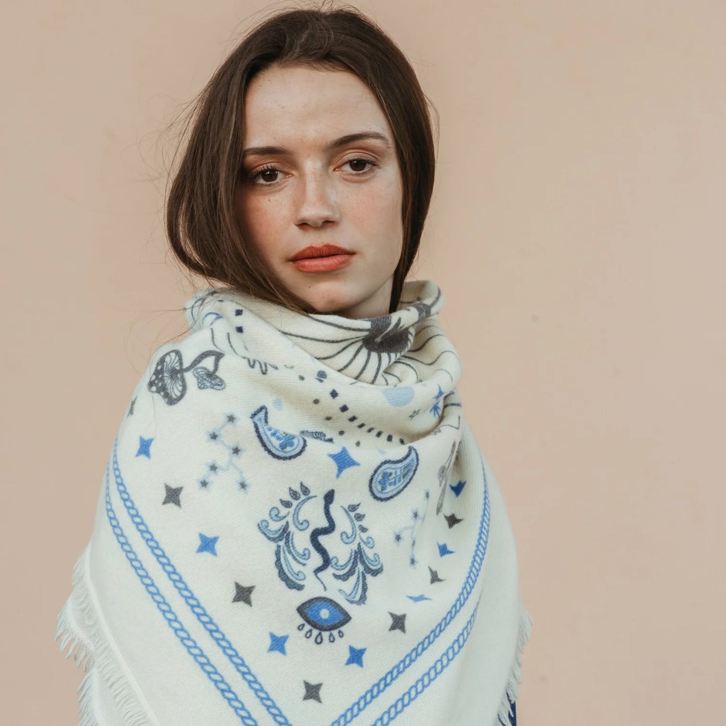 Cosmic Rodeo Cashmere Bandana Sweater Wrap