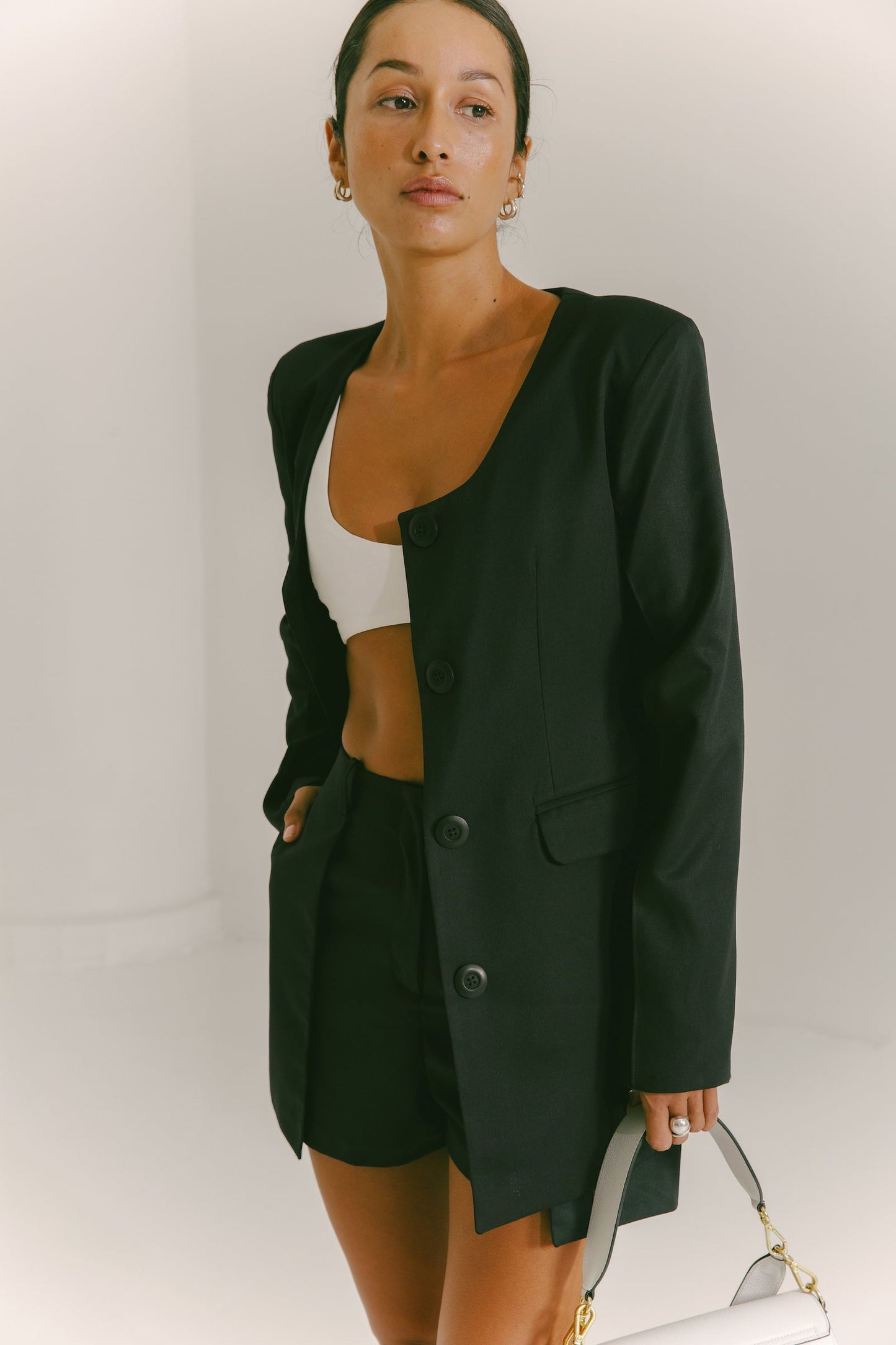 The Scoop Neck Blazer