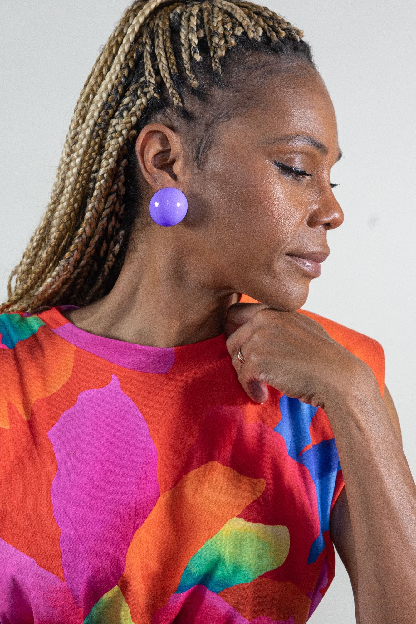 Gaia Earrings in Lavender Mist
