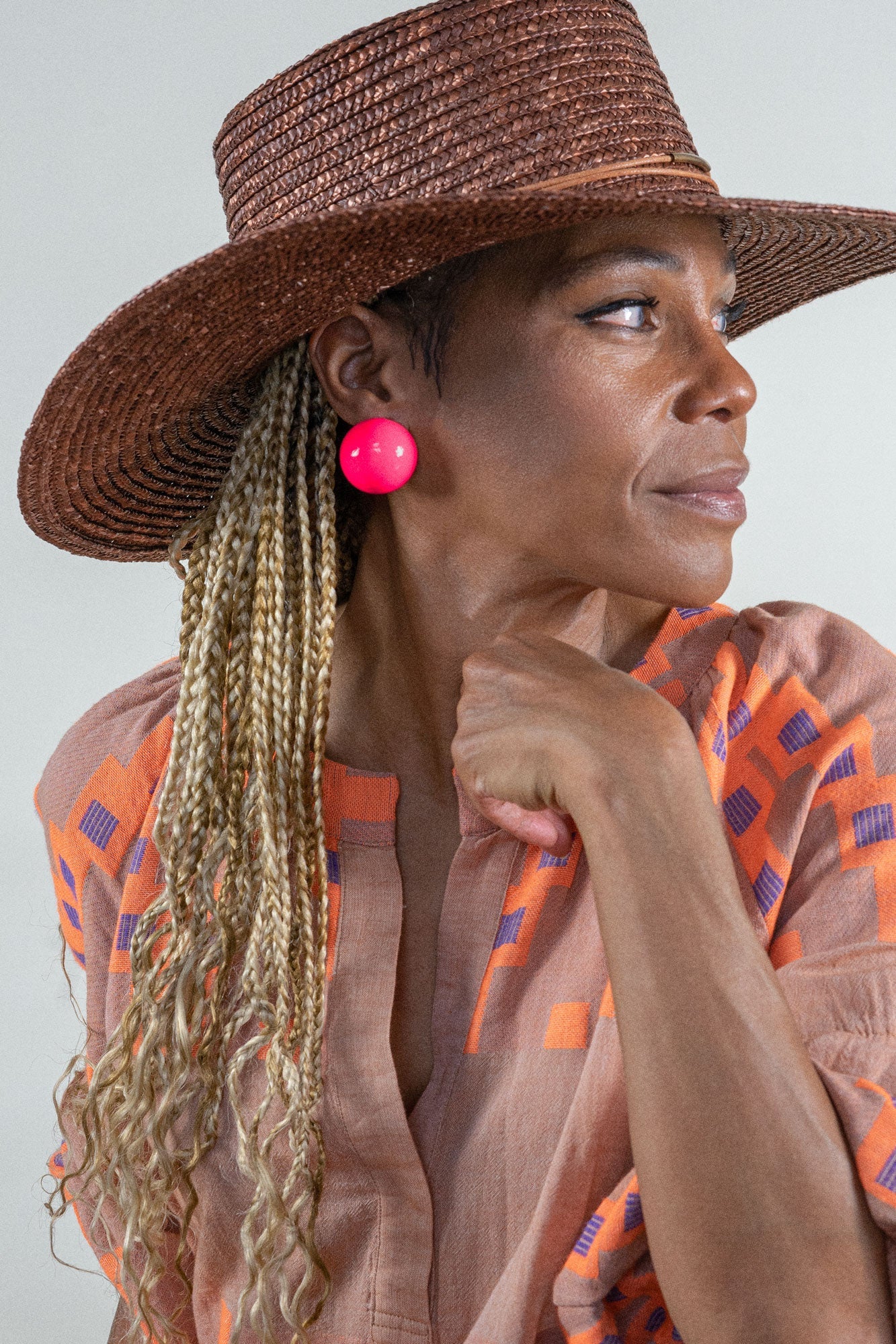 Gaia Earrings in Rose Flare