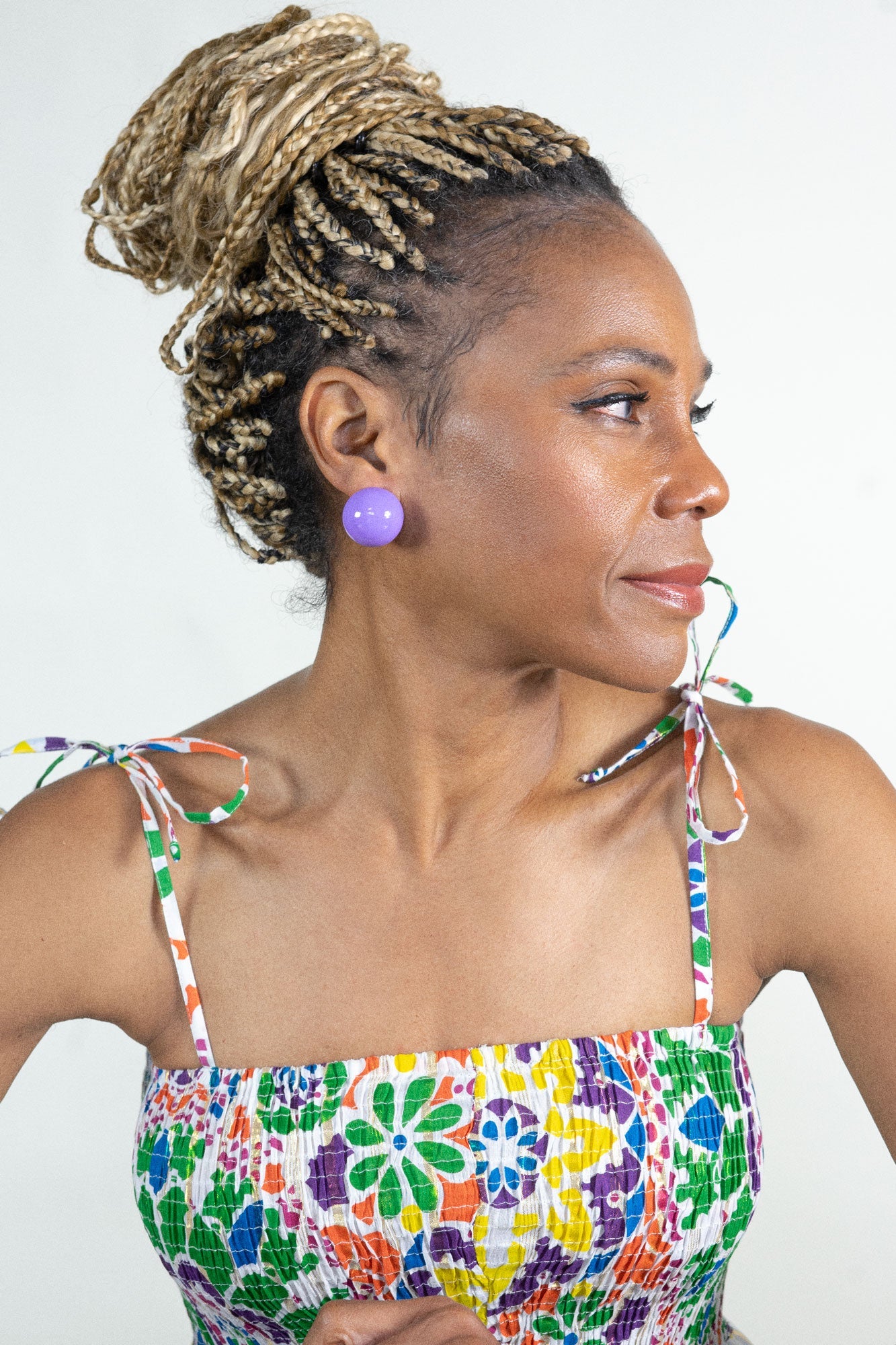 Gaia Earrings in Lavender Mist