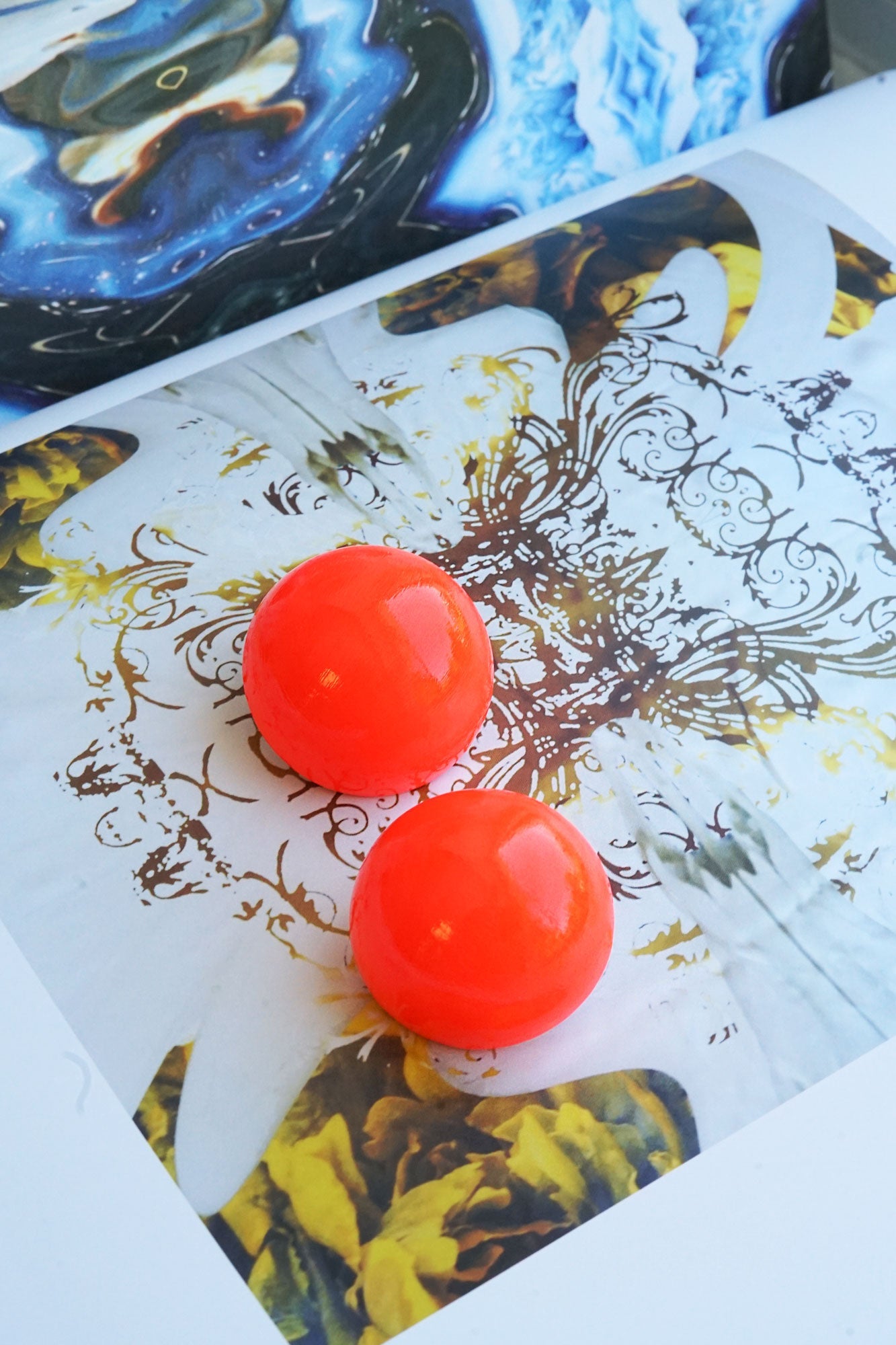 Gaia Earrings in Crimson Blaze