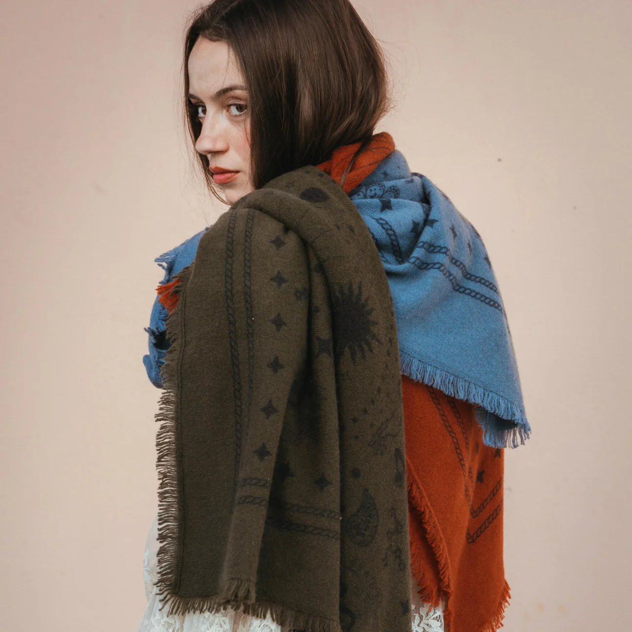 Cosmic Rodeo Cashmere Bandana Sweater Wrap