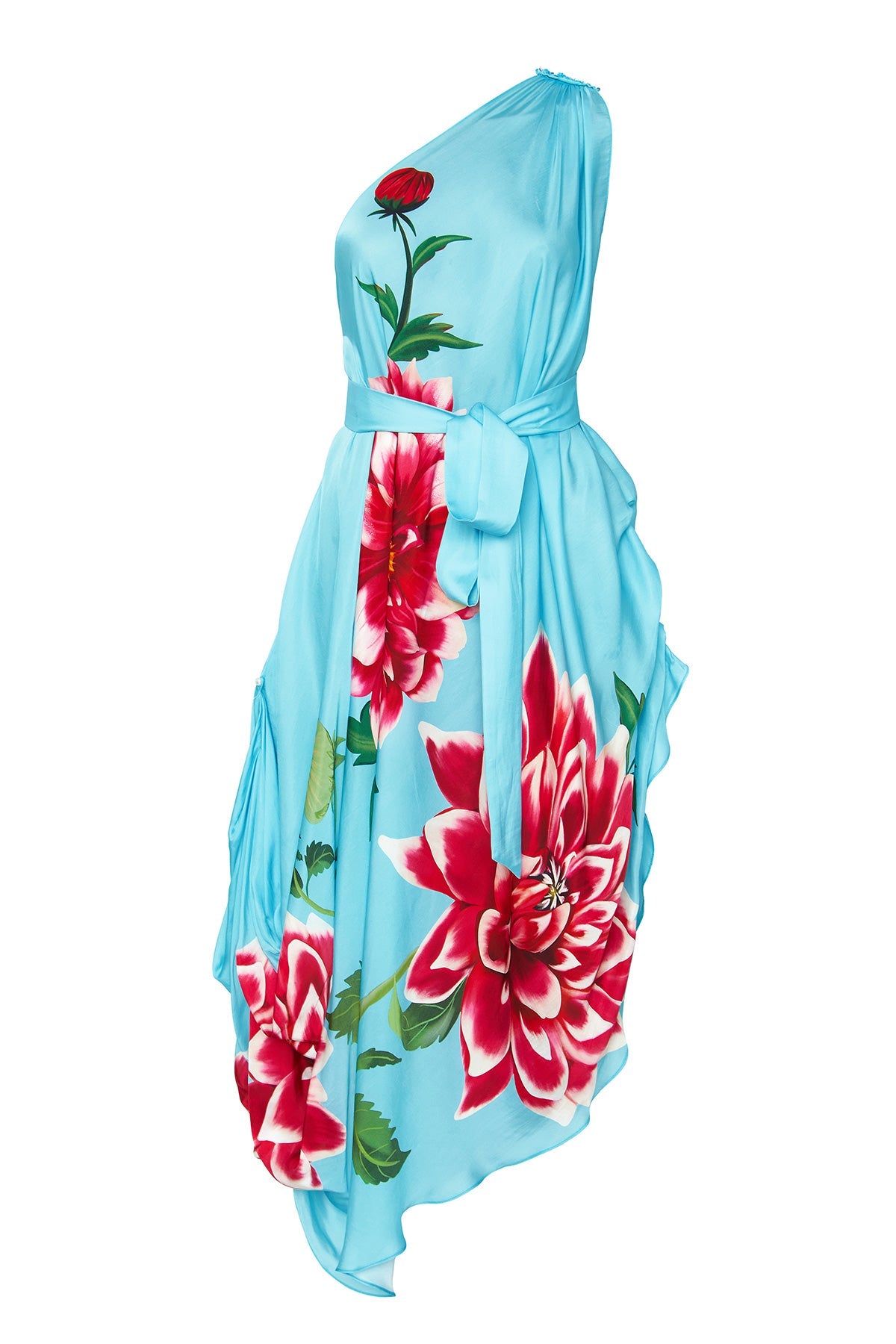 One Shoulder Drape Dress