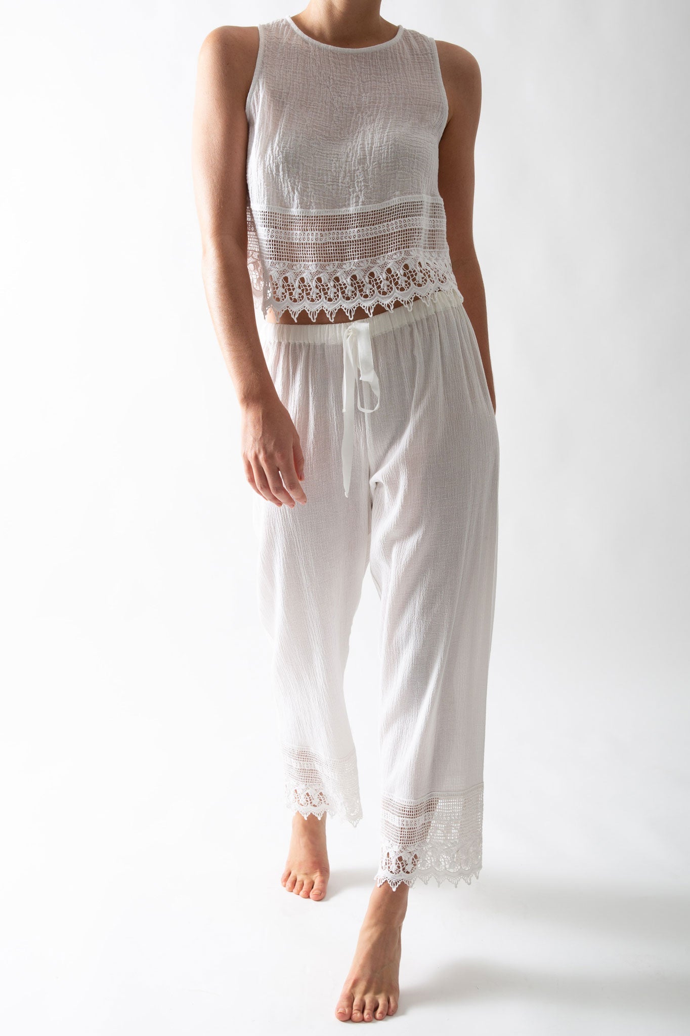 Hailey Cotton Gauze Crop Top