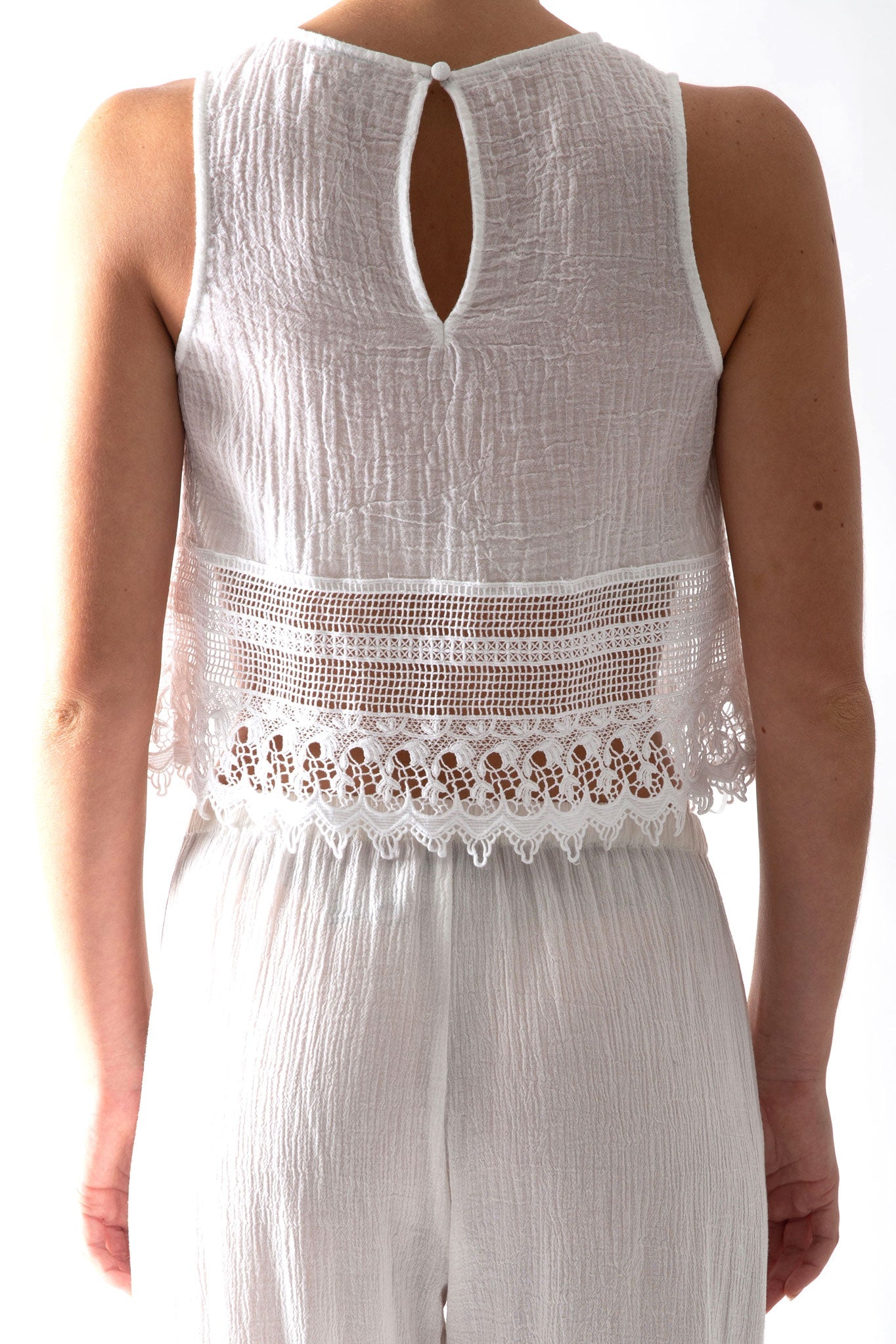 Hailey Cotton Gauze Crop Top
