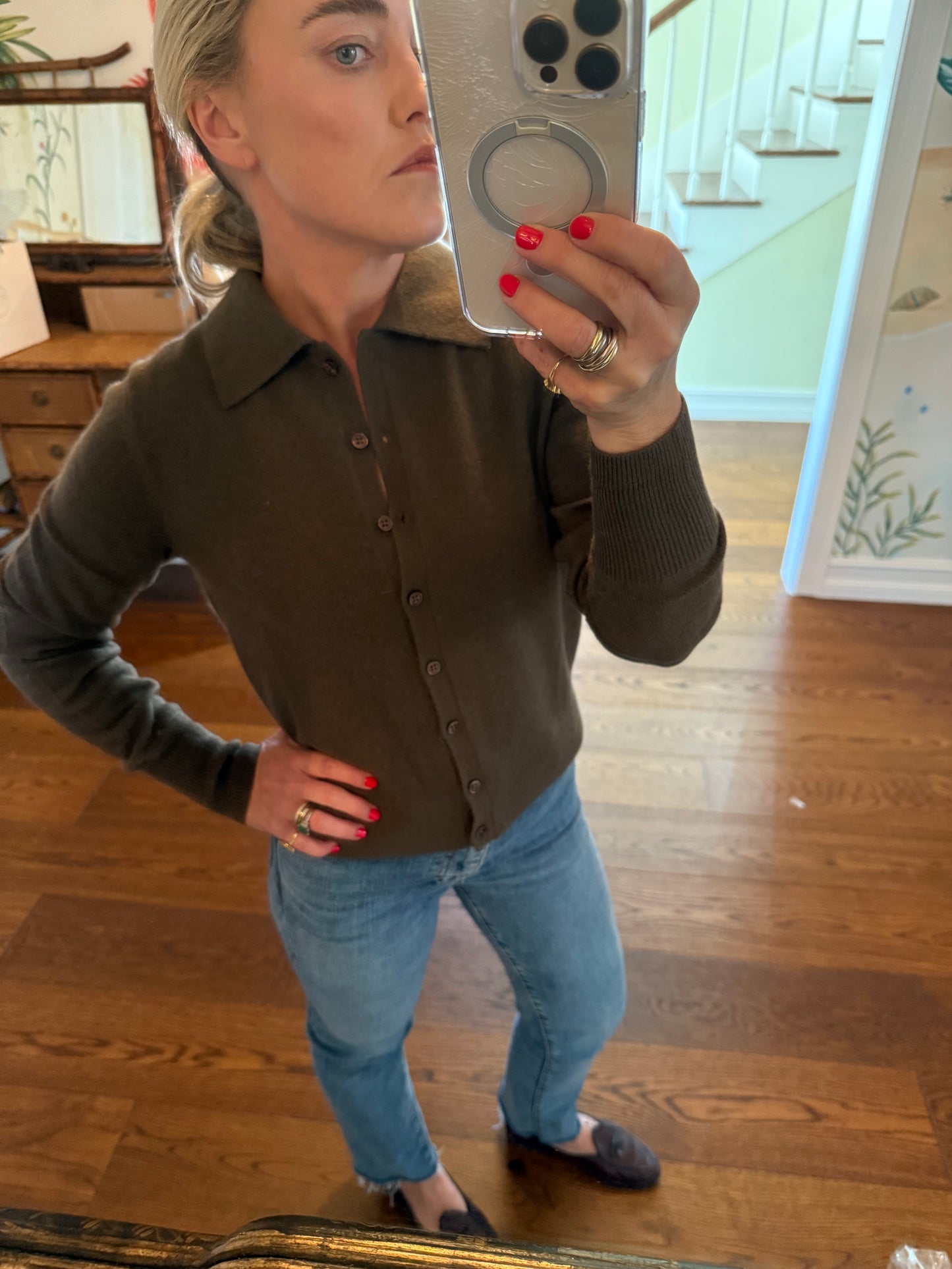 Cashmere Collared Cardigan