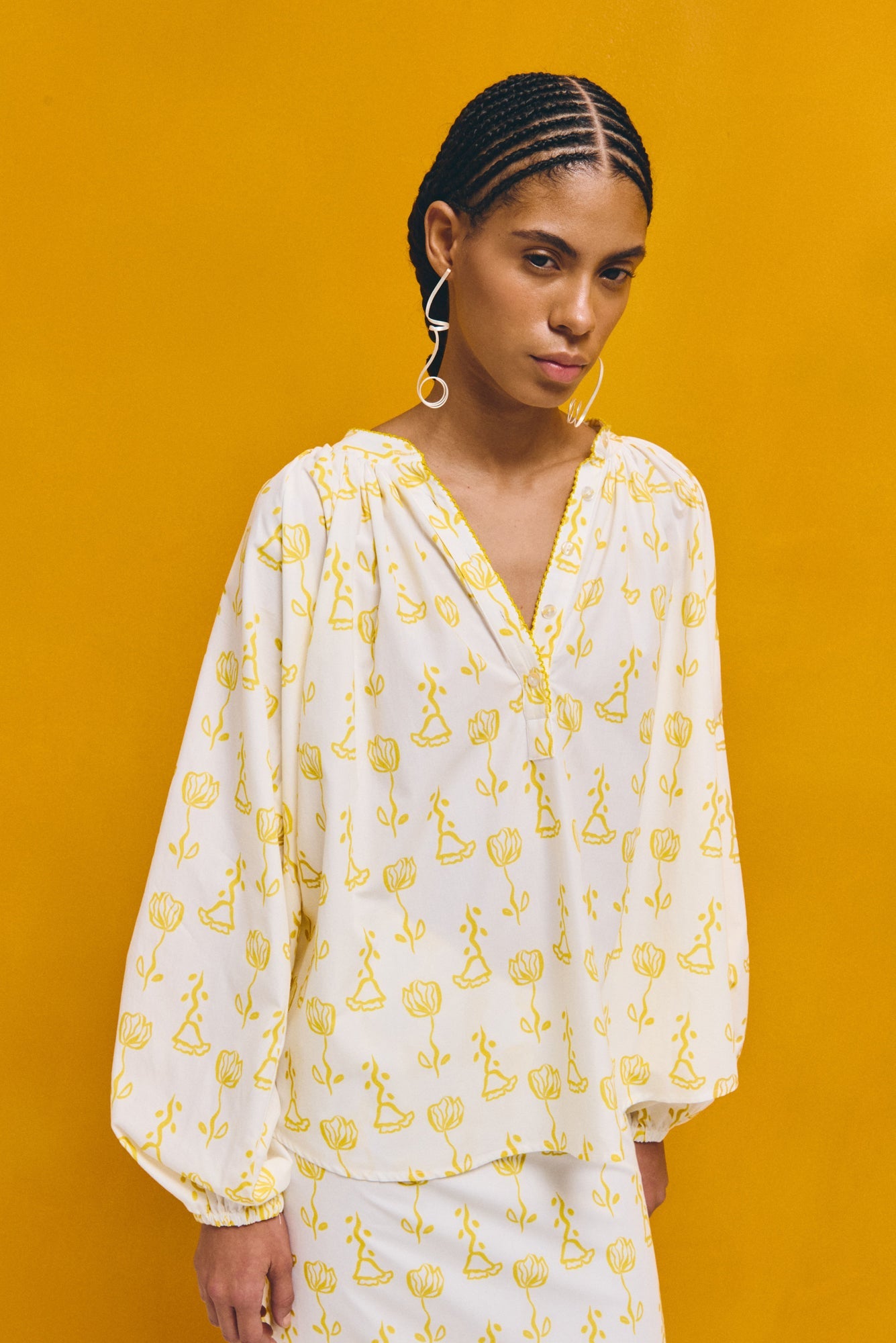 Kaia Blouse in Trigo Amarillo Print