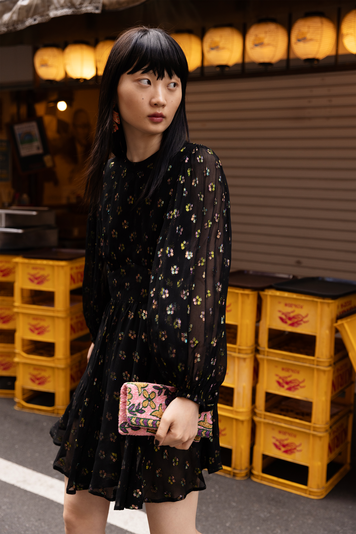 Balloon Waisted Mini- Kala Black