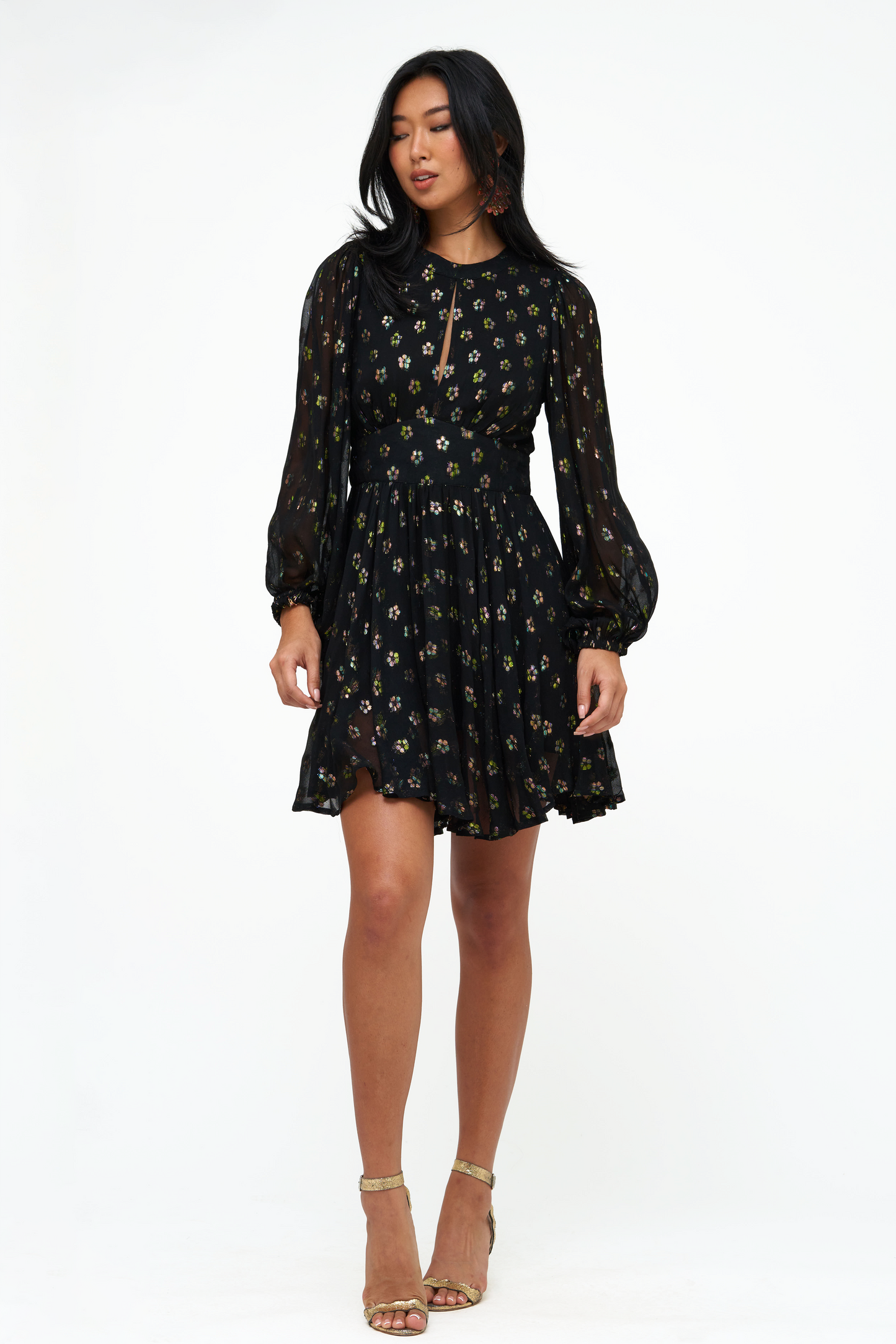 Balloon Waisted Mini- Kala Black