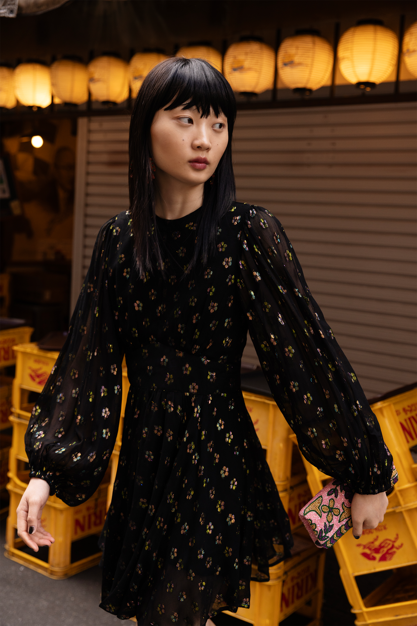 Balloon Waisted Mini- Kala Black
