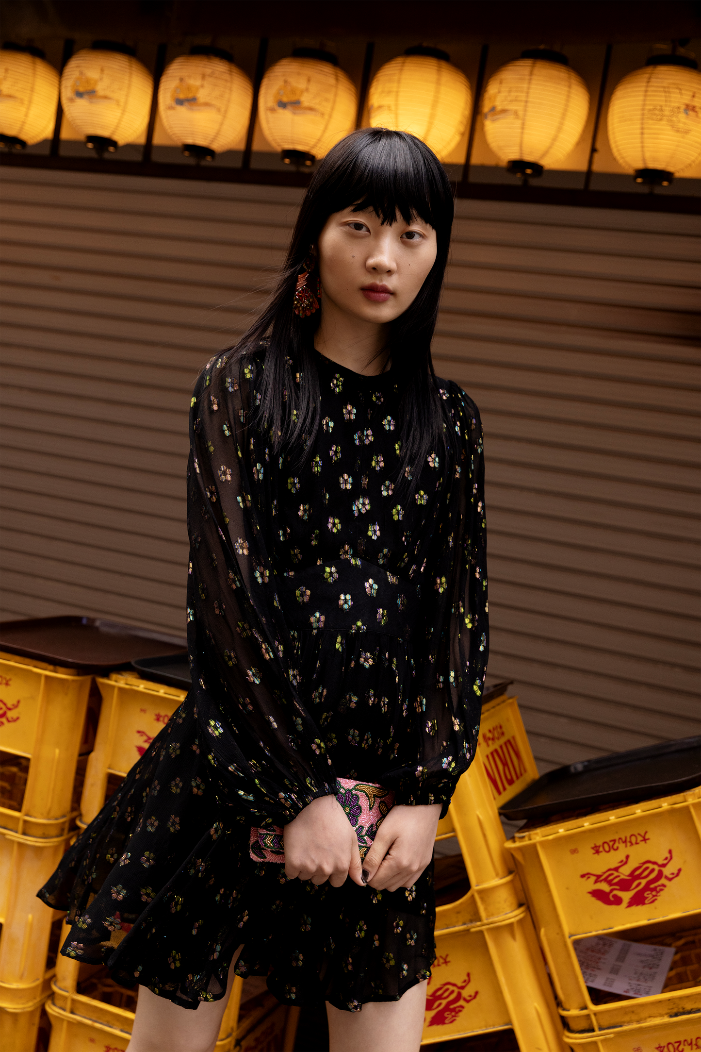 Balloon Waisted Mini- Kala Black