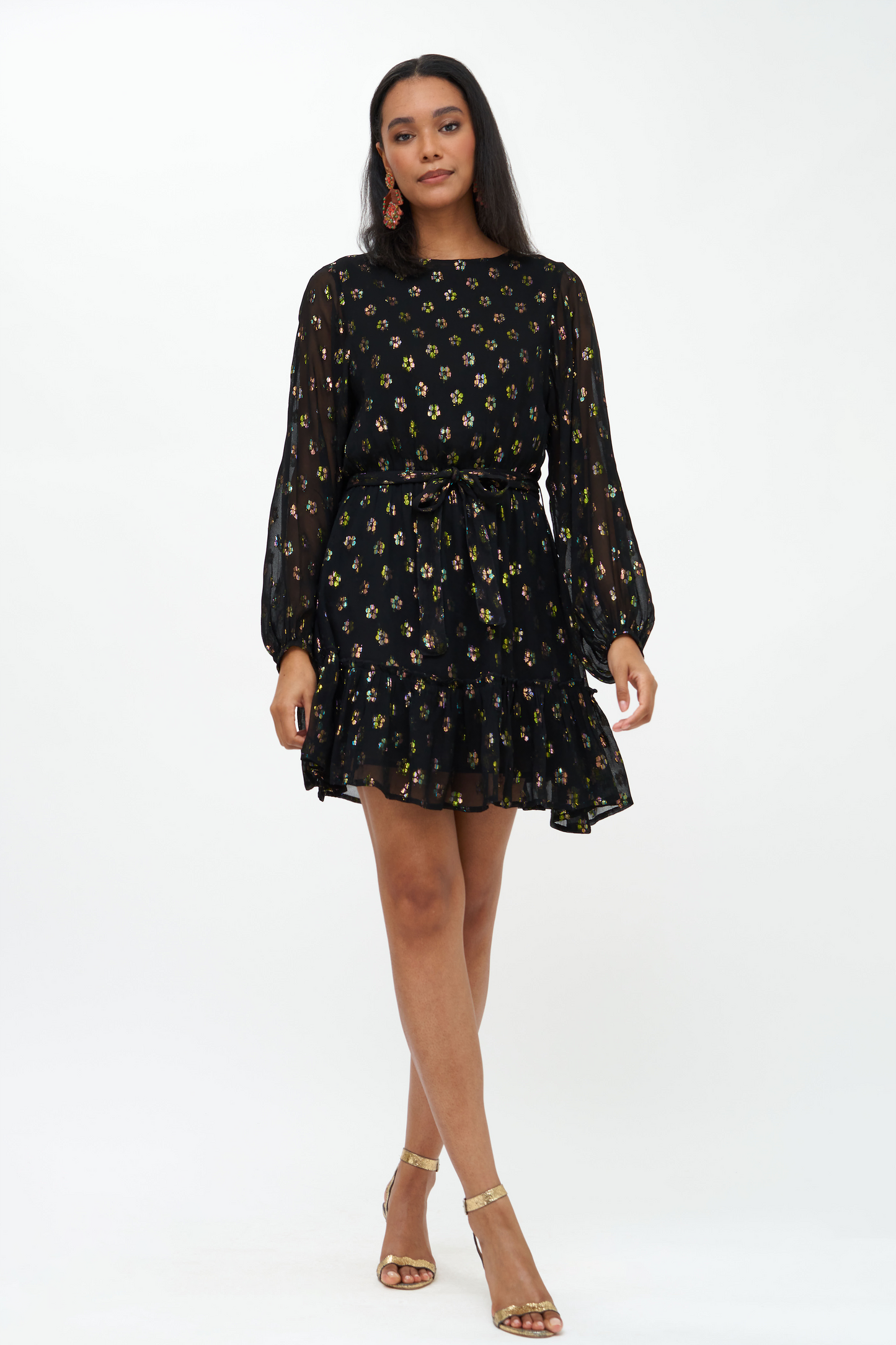 Flirty Short Dress- Kala Black