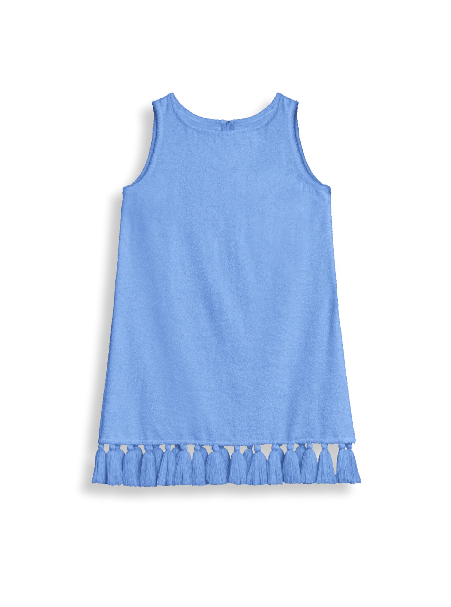 Cotton-Terry Mini Dress with Tassels