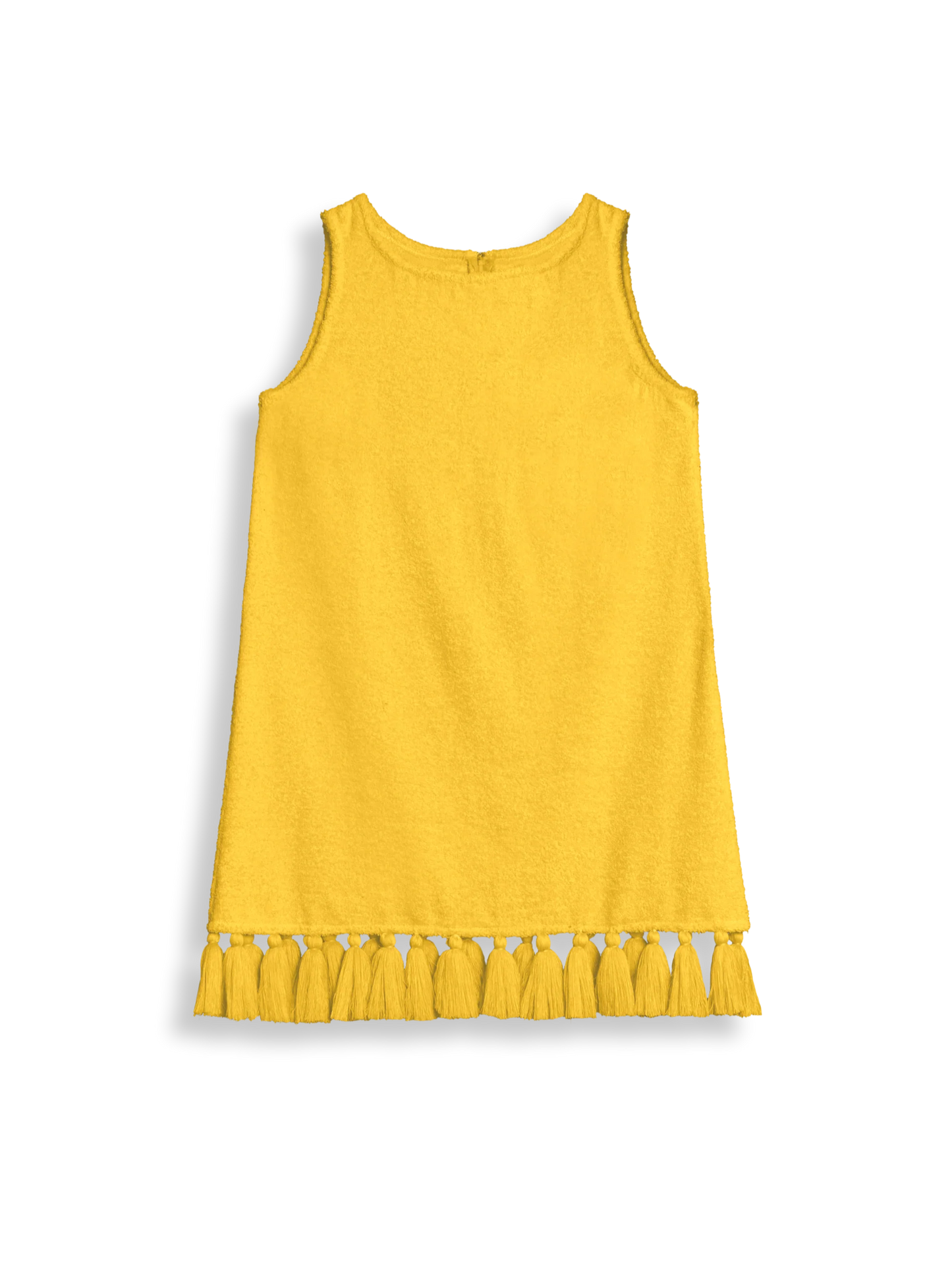 Cotton-Terry Mini Dress with Tassels