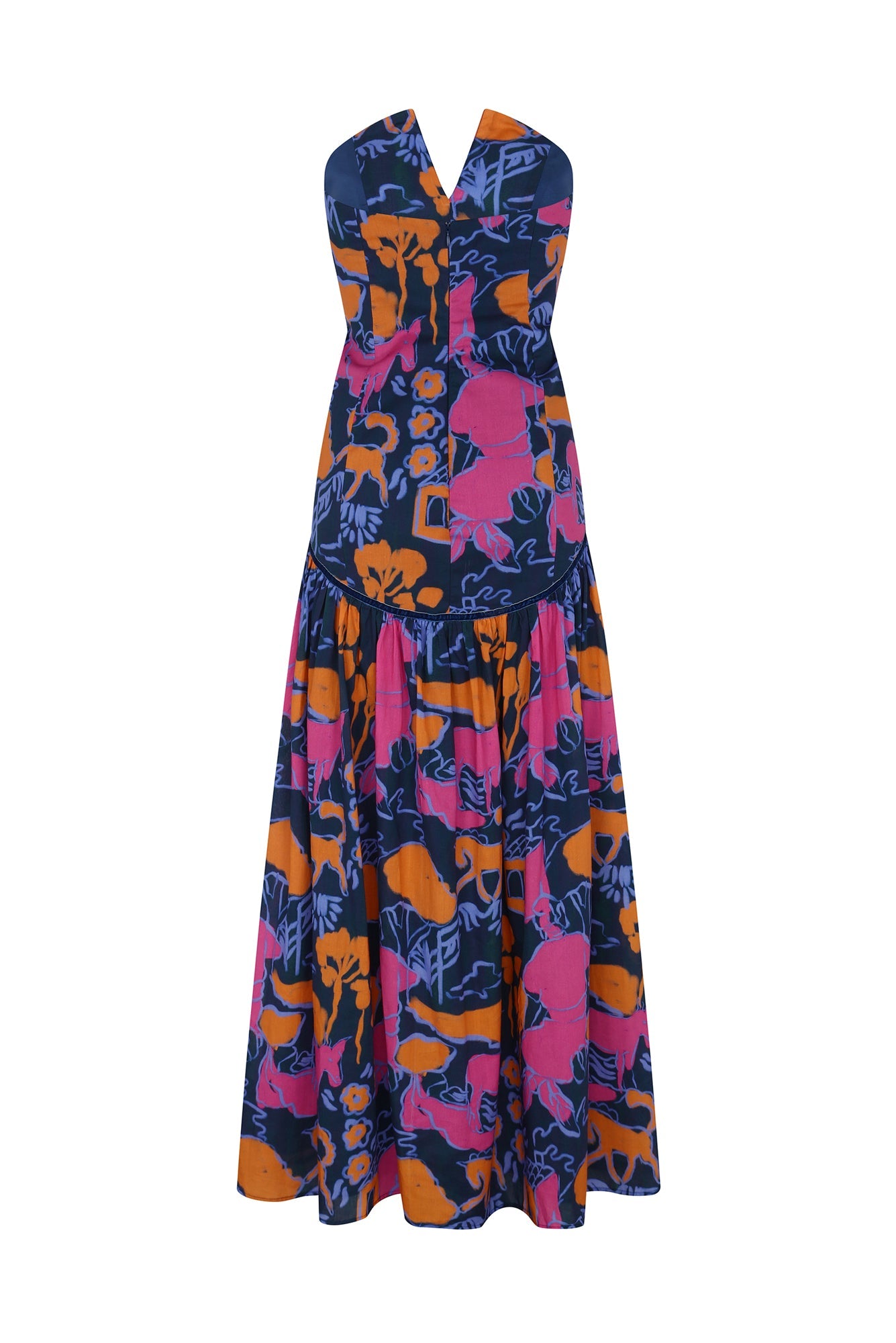 Sirena Dress in Rito Azul Print