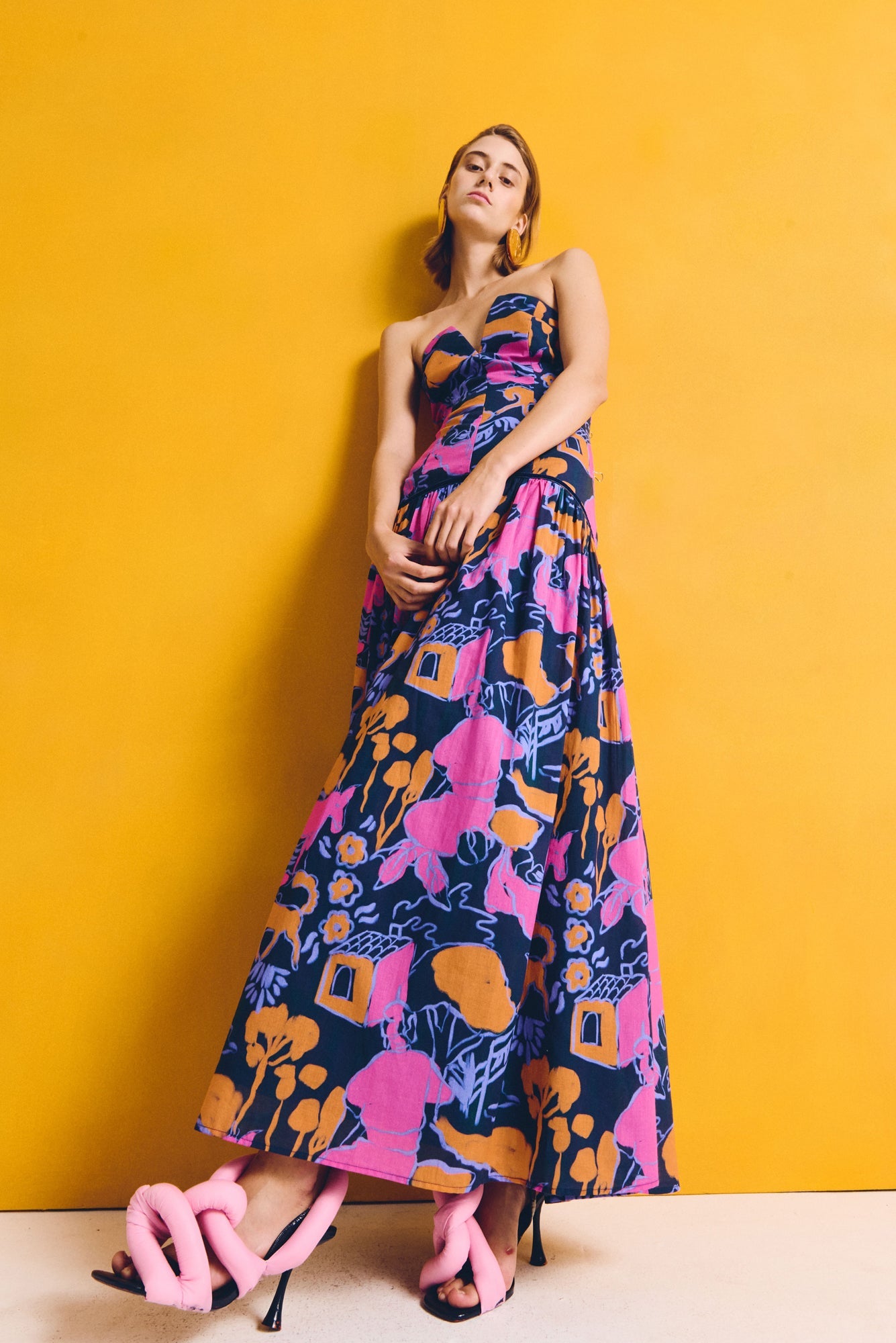 Sirena Dress in Rito Azul Print