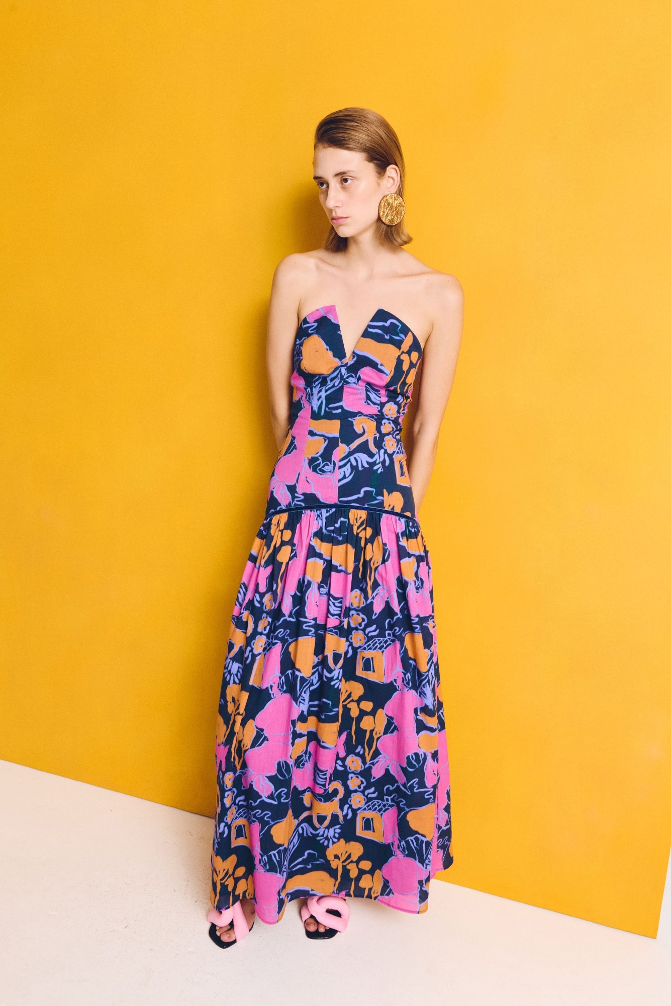 Sirena Dress in Rito Azul Print
