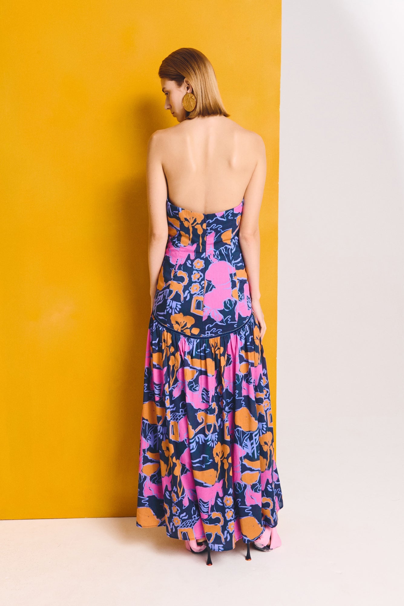 Sirena Dress in Rito Azul Print
