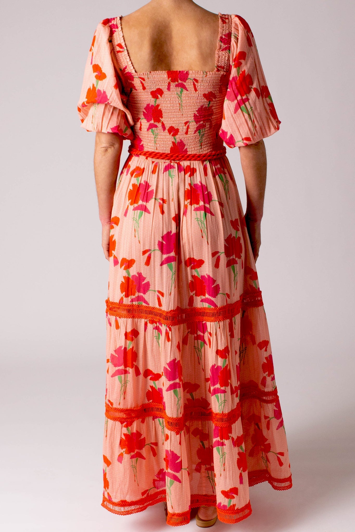 Mabelle Printed Gauze Dress - Pink Lemonade