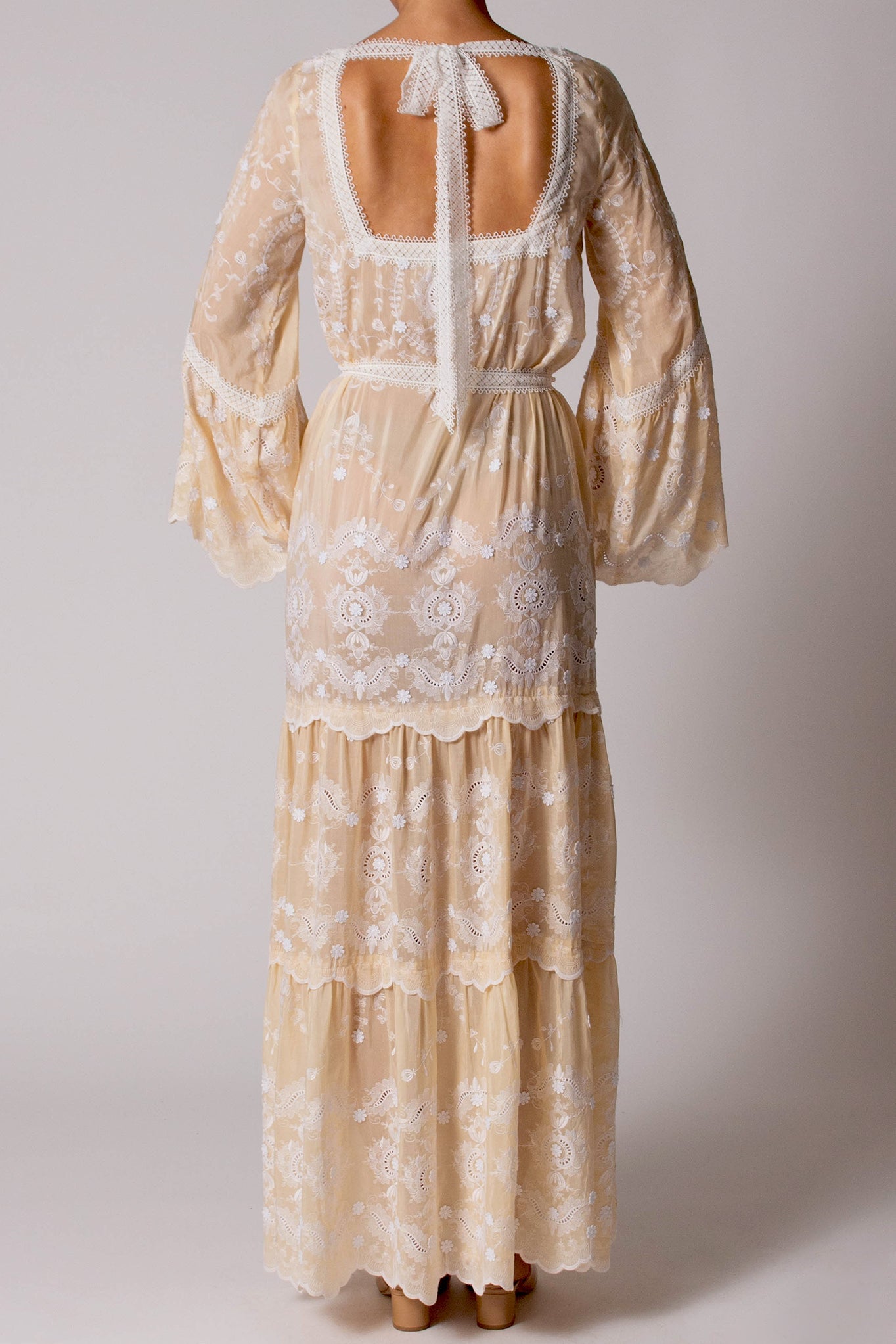 Charlize Floating Flower Voile Dress