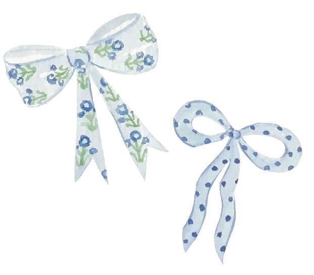 Bleu Bows Notecards