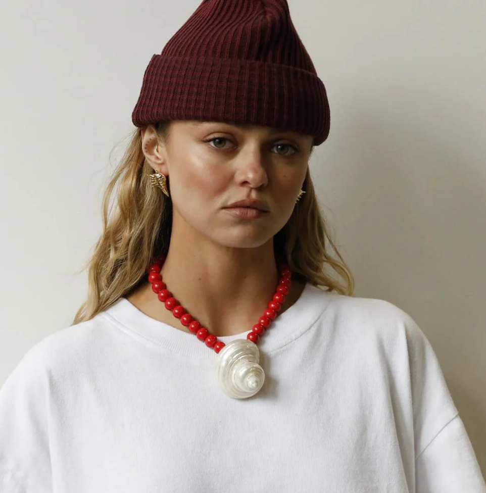 Spike Shell Earrings - Gold