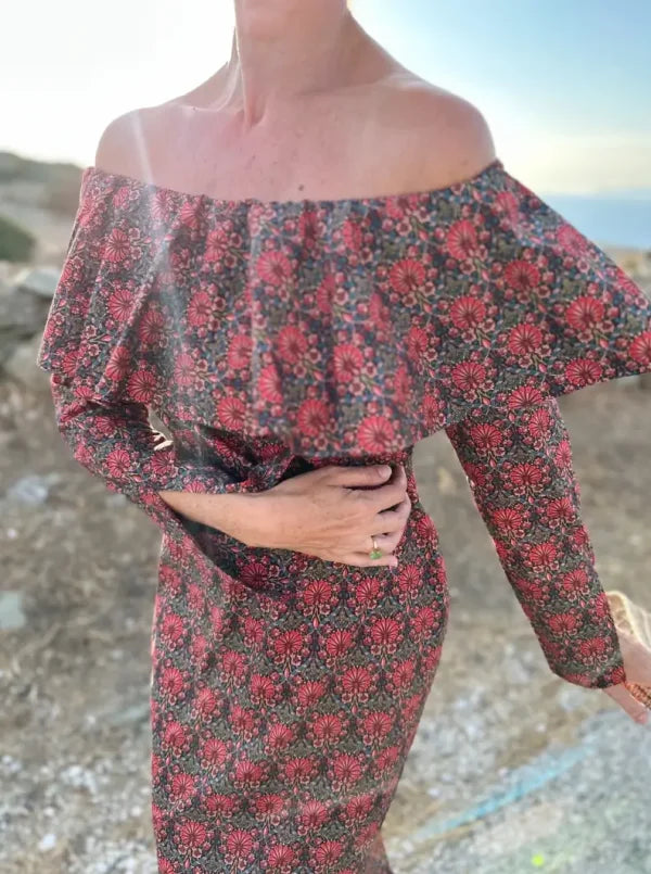 THE BURGUNDY LAUREN DRESS – LONG SLEEVE