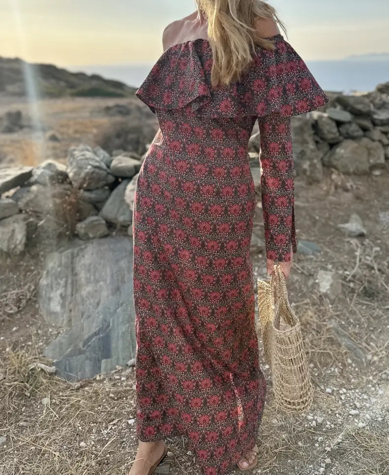 THE BURGUNDY LAUREN DRESS – LONG SLEEVE
