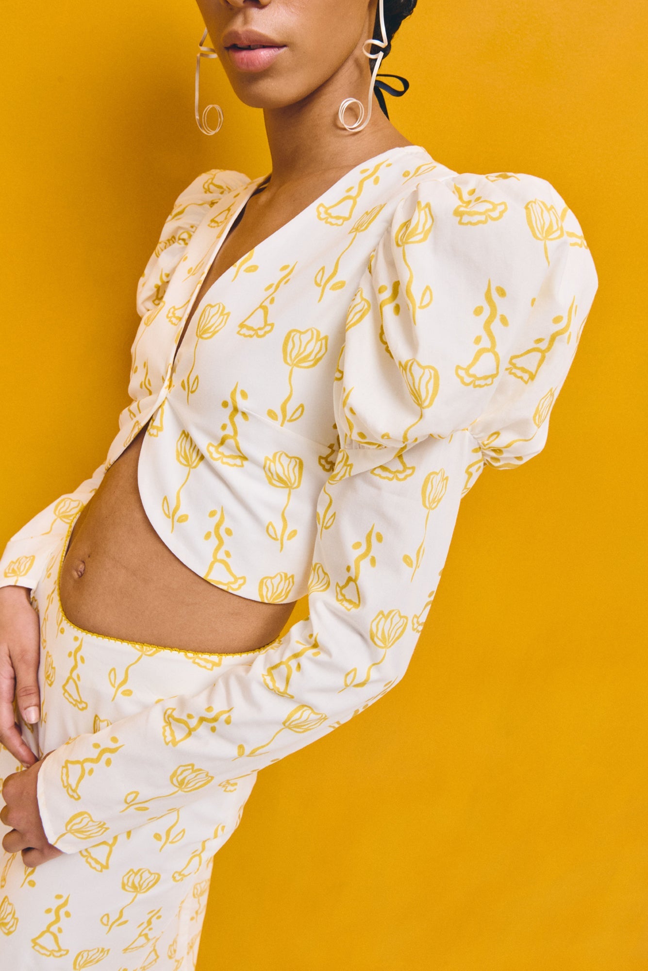 Tijuana Top in Trigo Amarillo Print