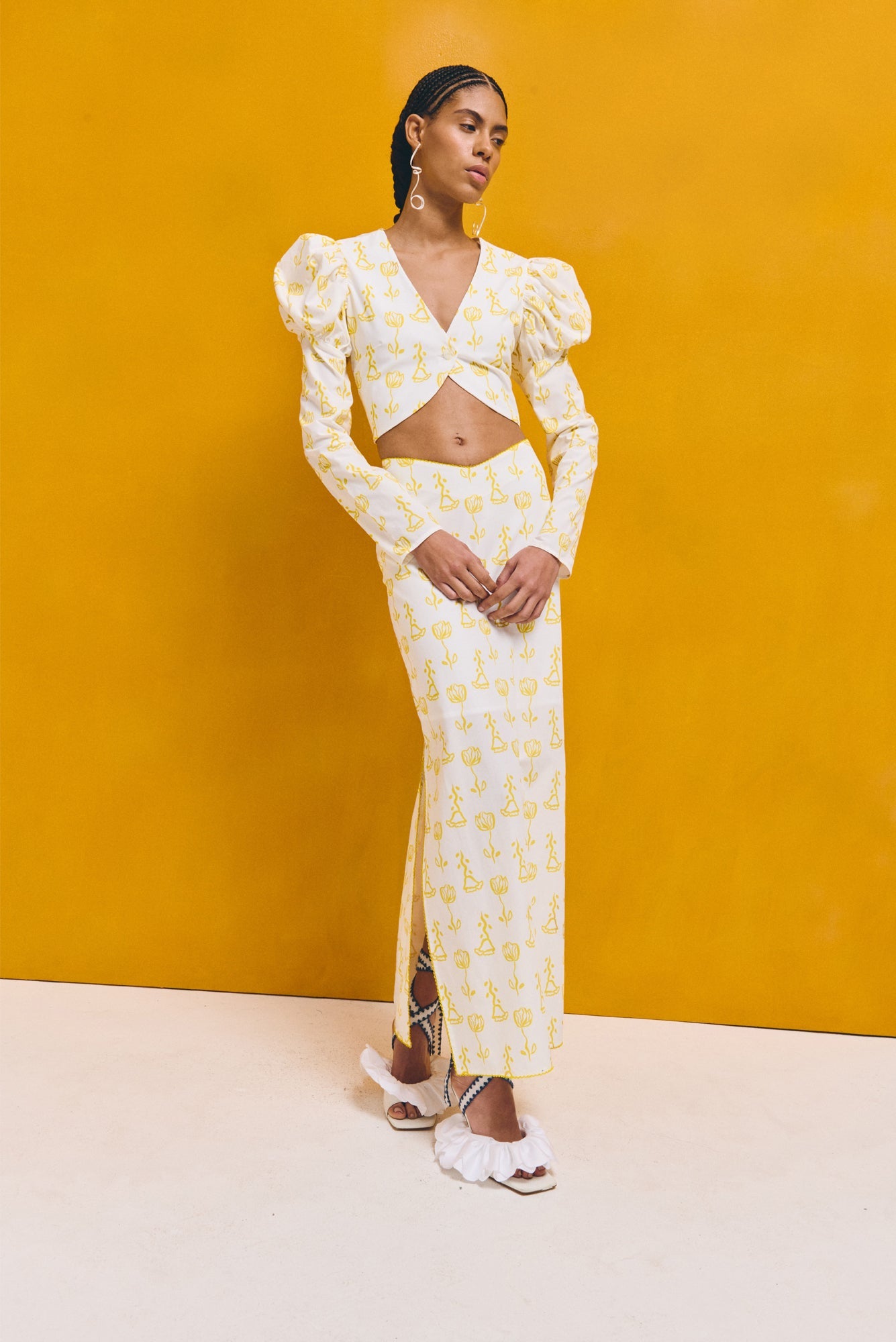 Tijuana Top in Trigo Amarillo Print