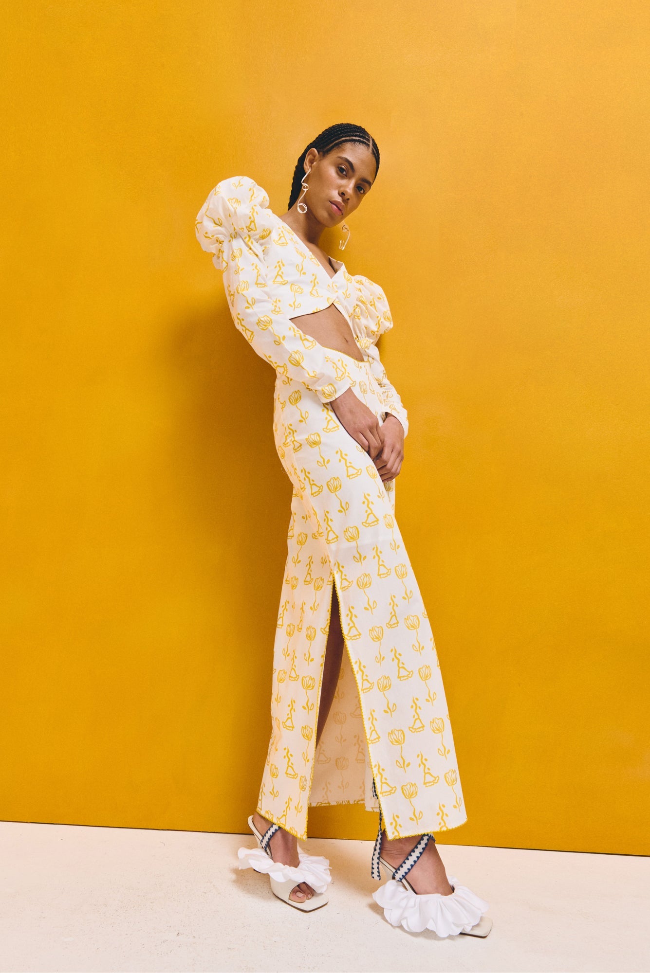 Tijuana Top in Trigo Amarillo Print