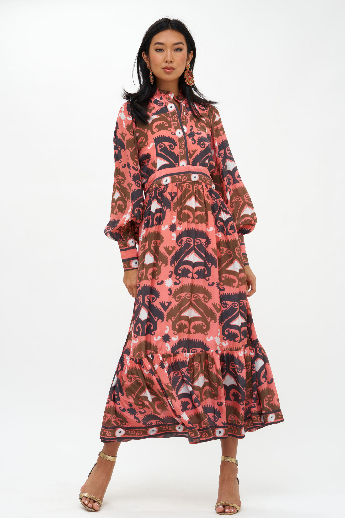 Shirt Waist Maxi- Uzbek Brick