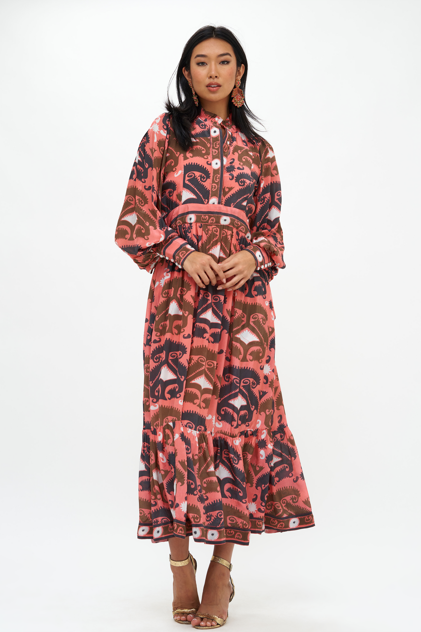 Shirt Waist Maxi- Uzbek Brick