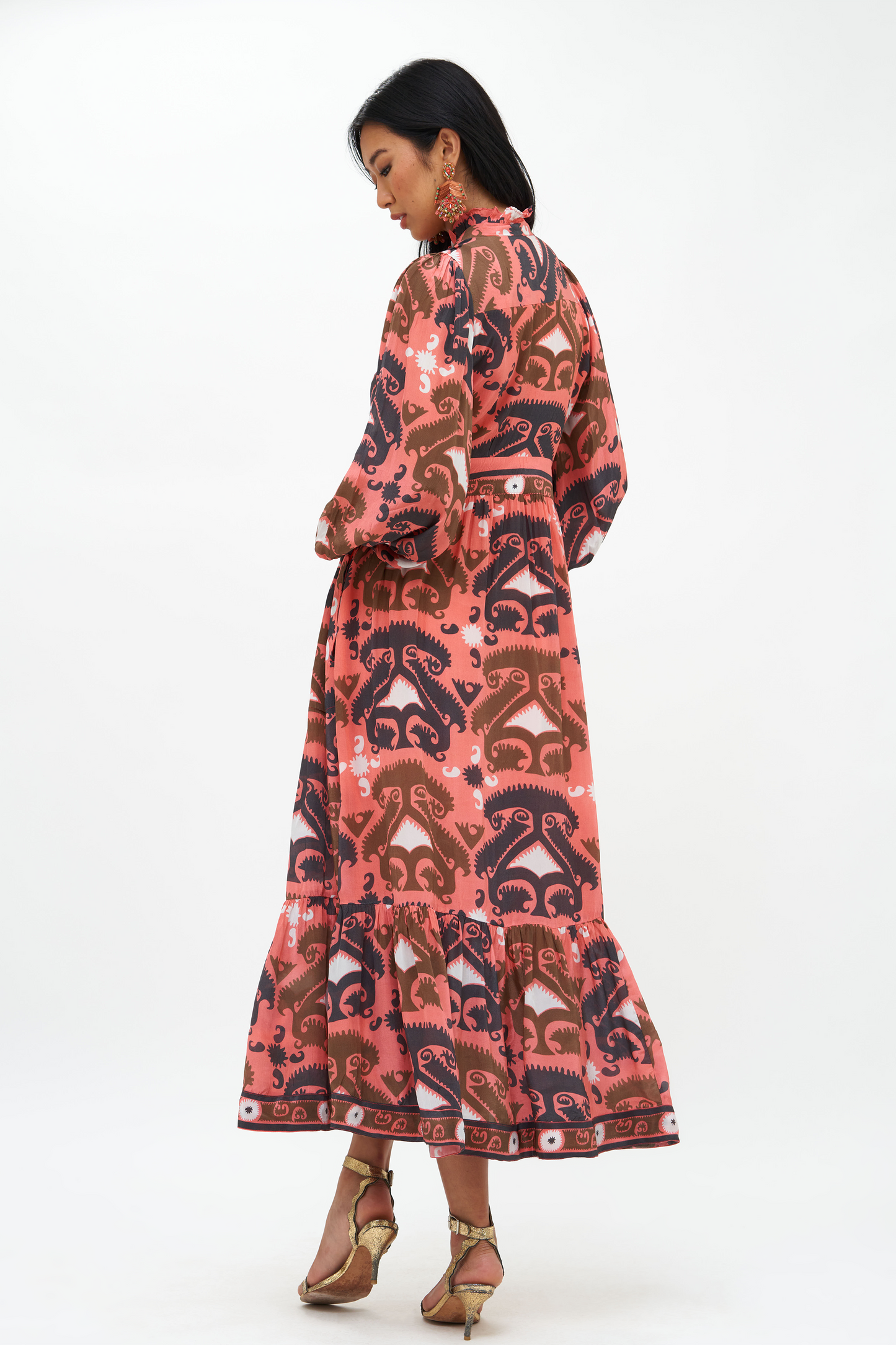 Shirt Waist Maxi- Uzbek Brick
