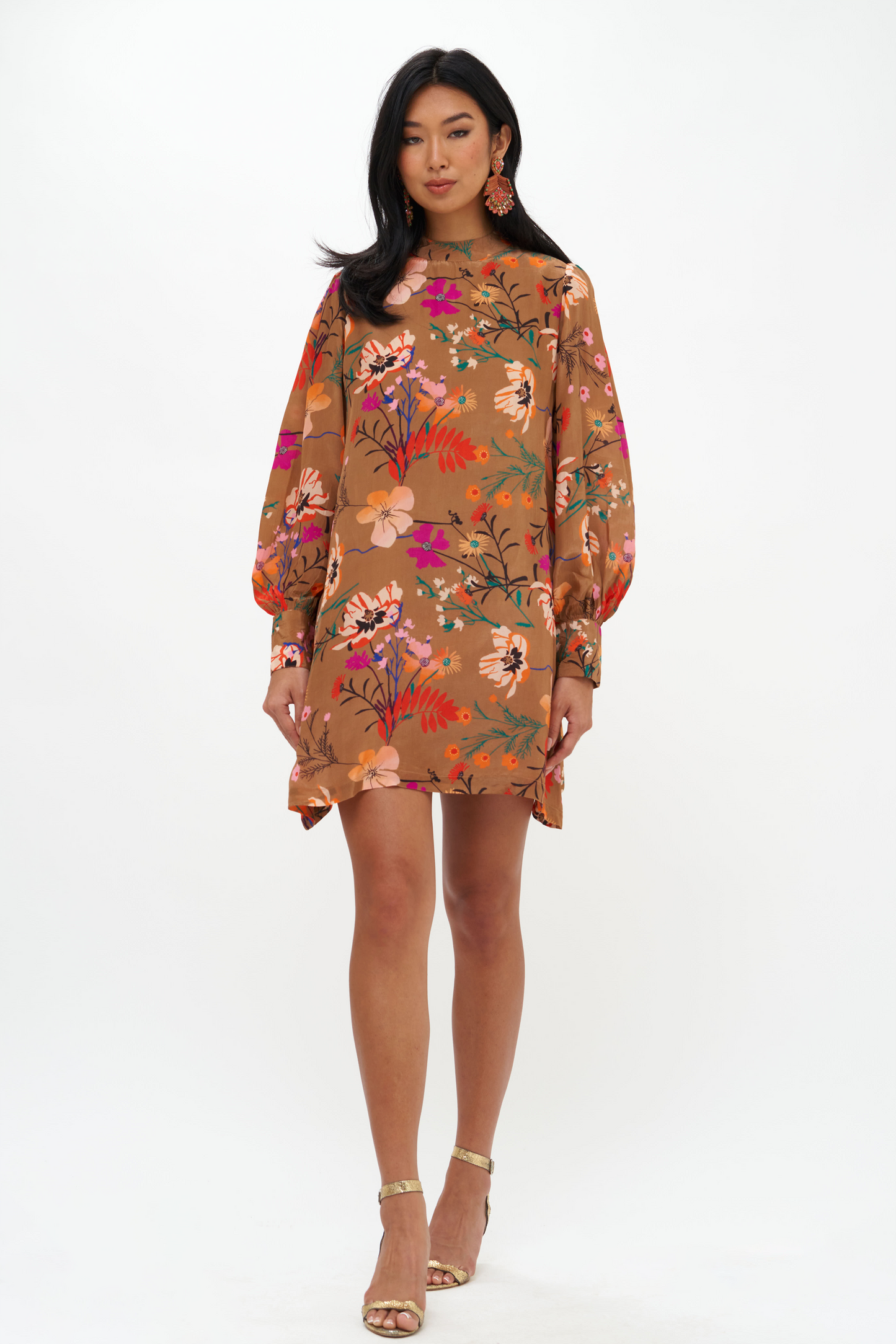 Mock Neck Mini- Woodland Mocha