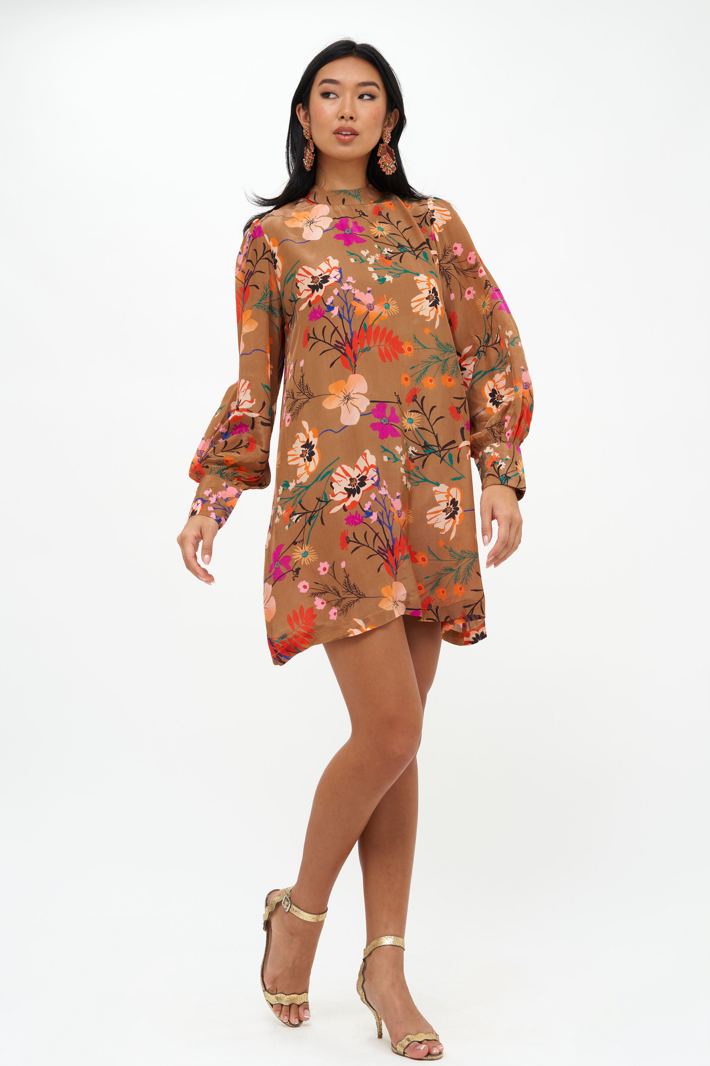 Mock Neck Mini- Woodland Mocha